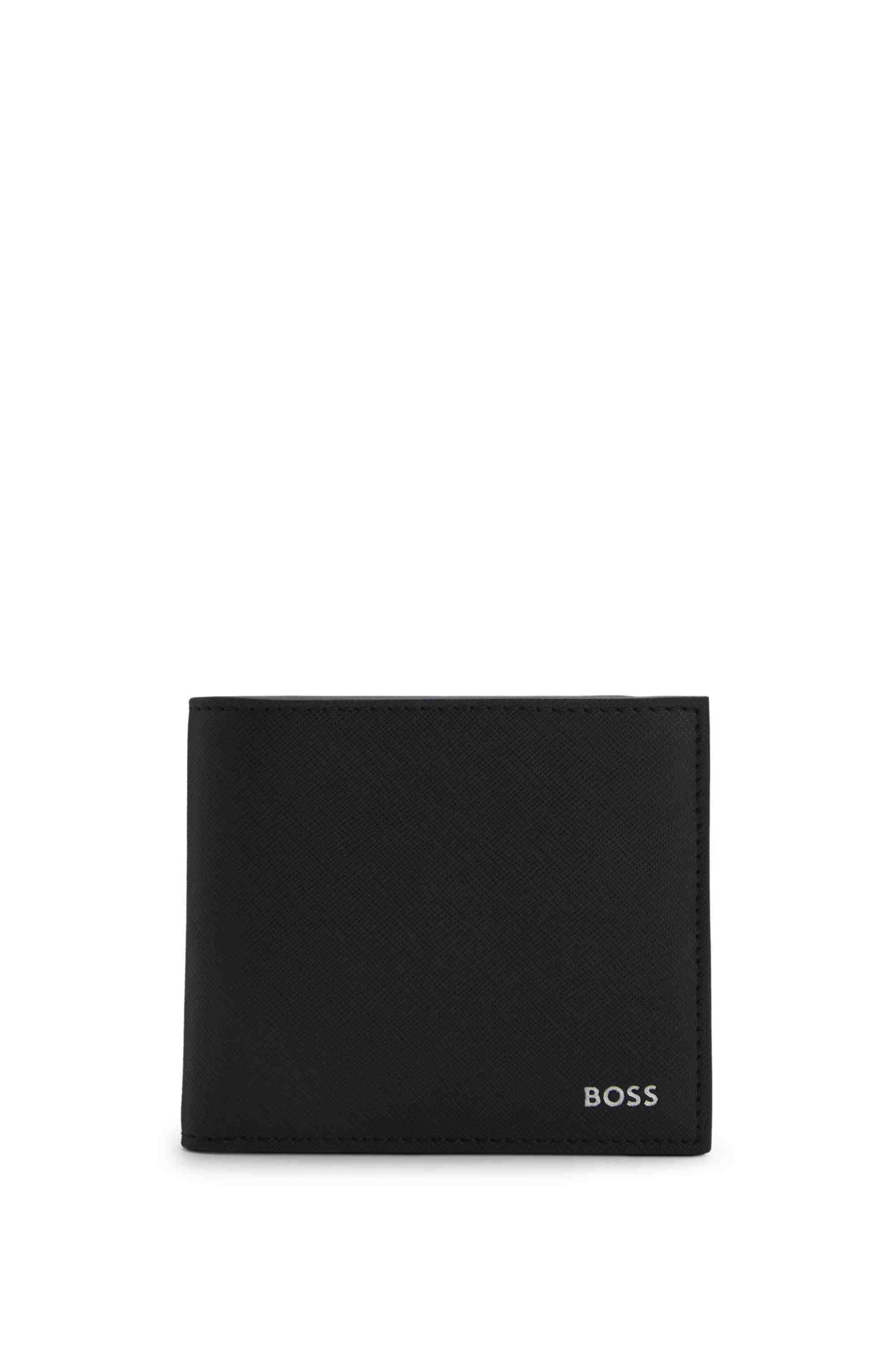 Billfold wallet with foil-embossed logo