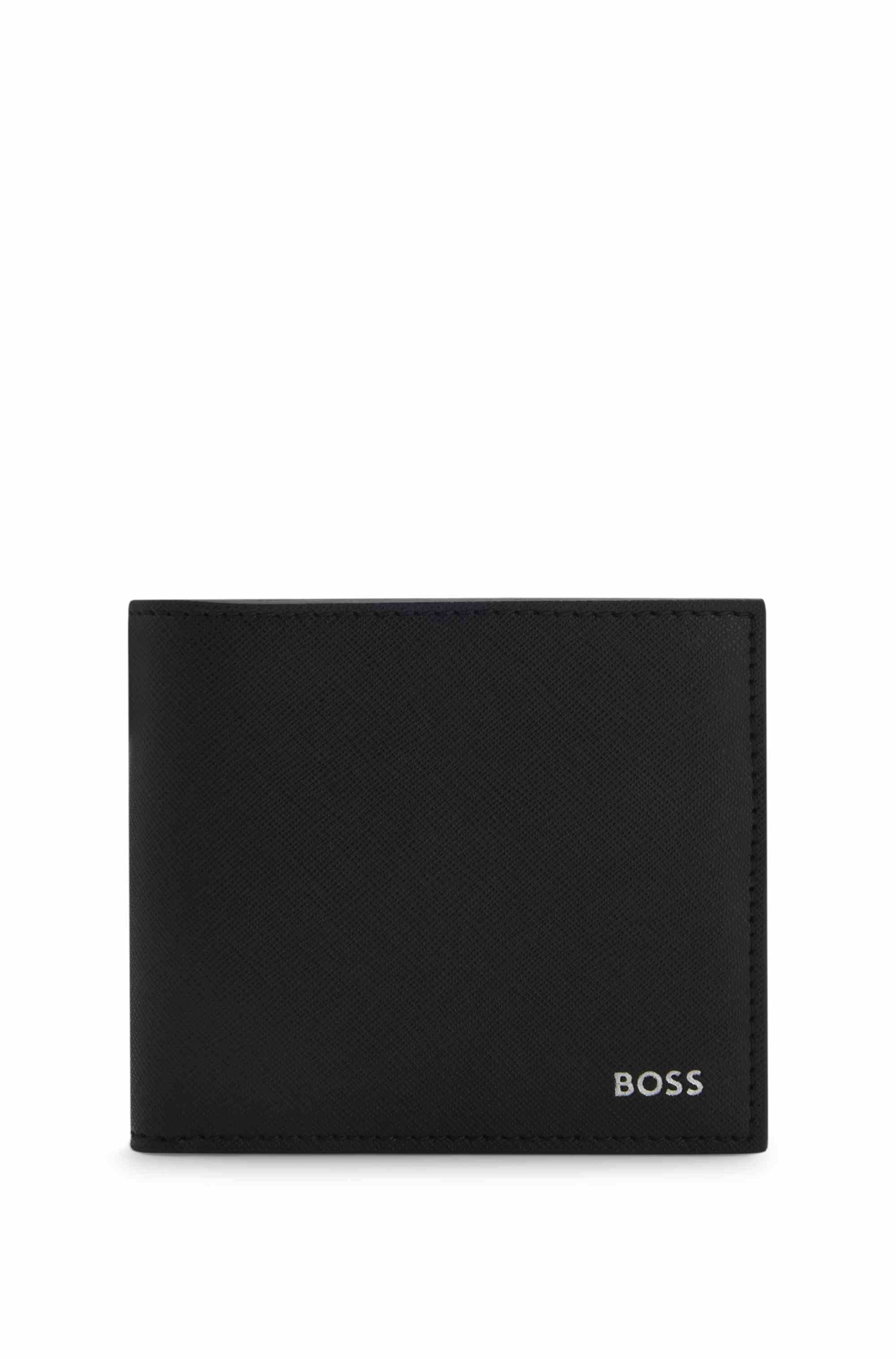 Billfold wallet with foil-embossed logo