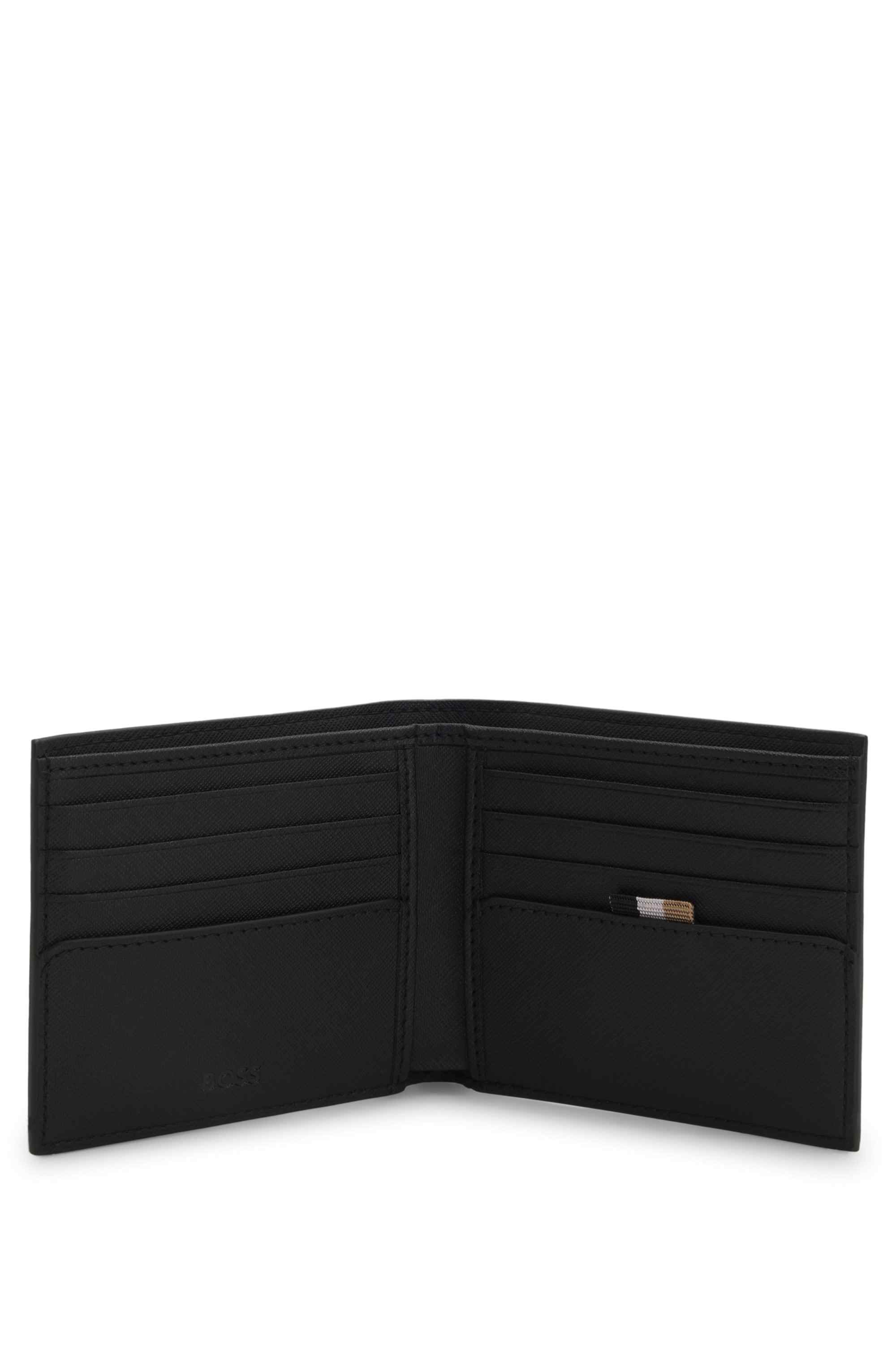 Billfold wallet with foil-embossed logo