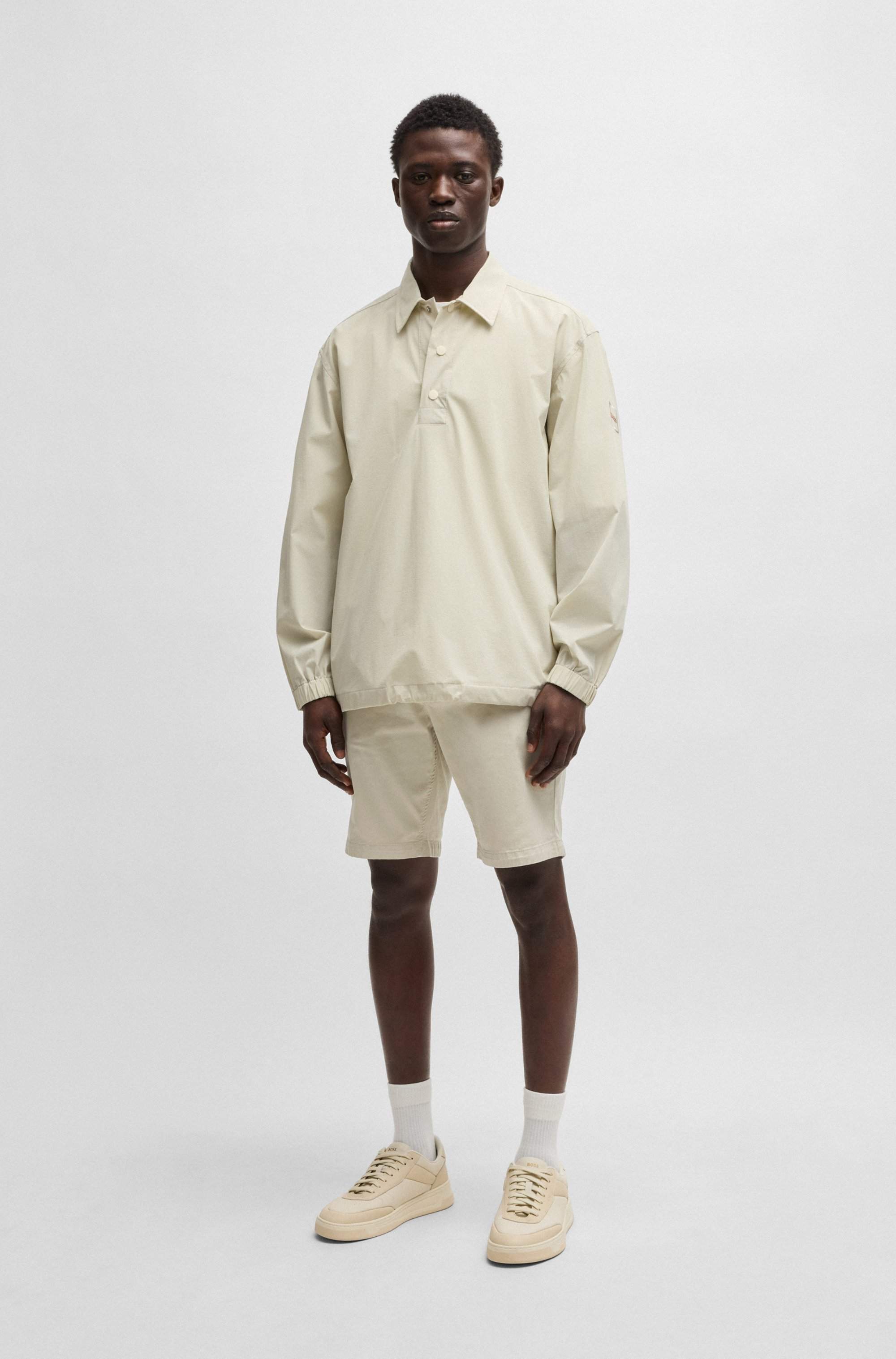 Slim-fit shorts in stretch-cotton twill
