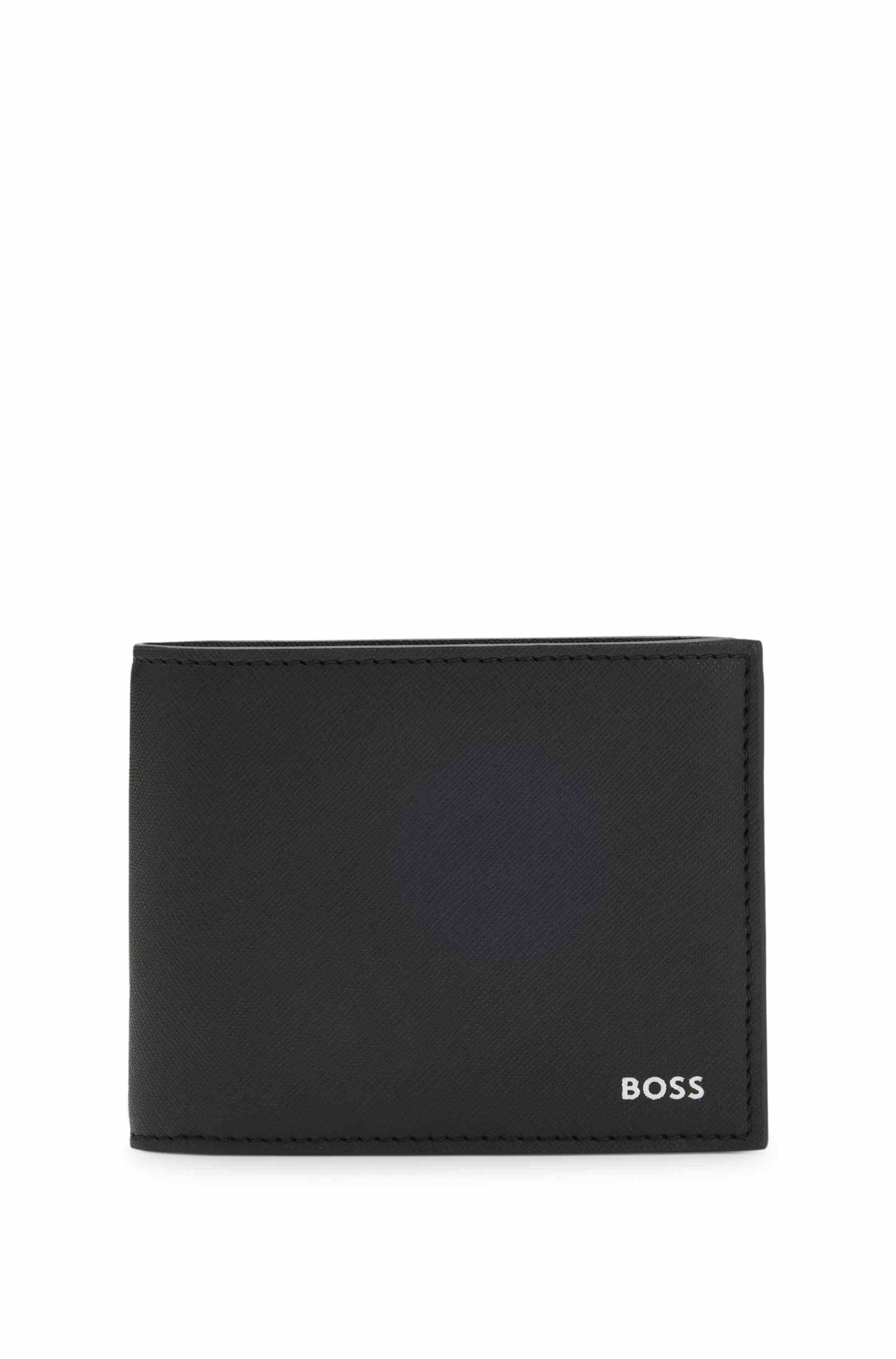 Wallet with silver-foil logo print