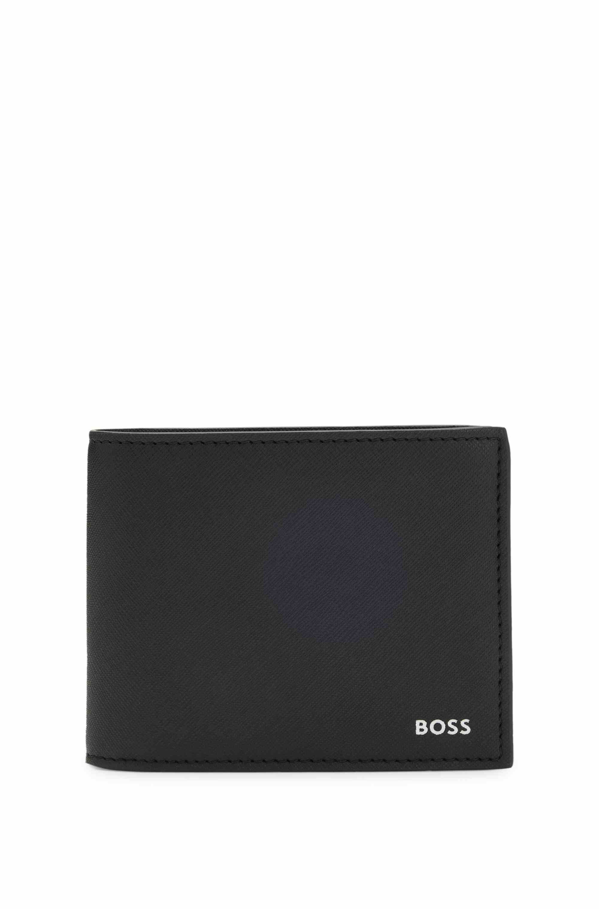 Wallet with silver-foil logo print