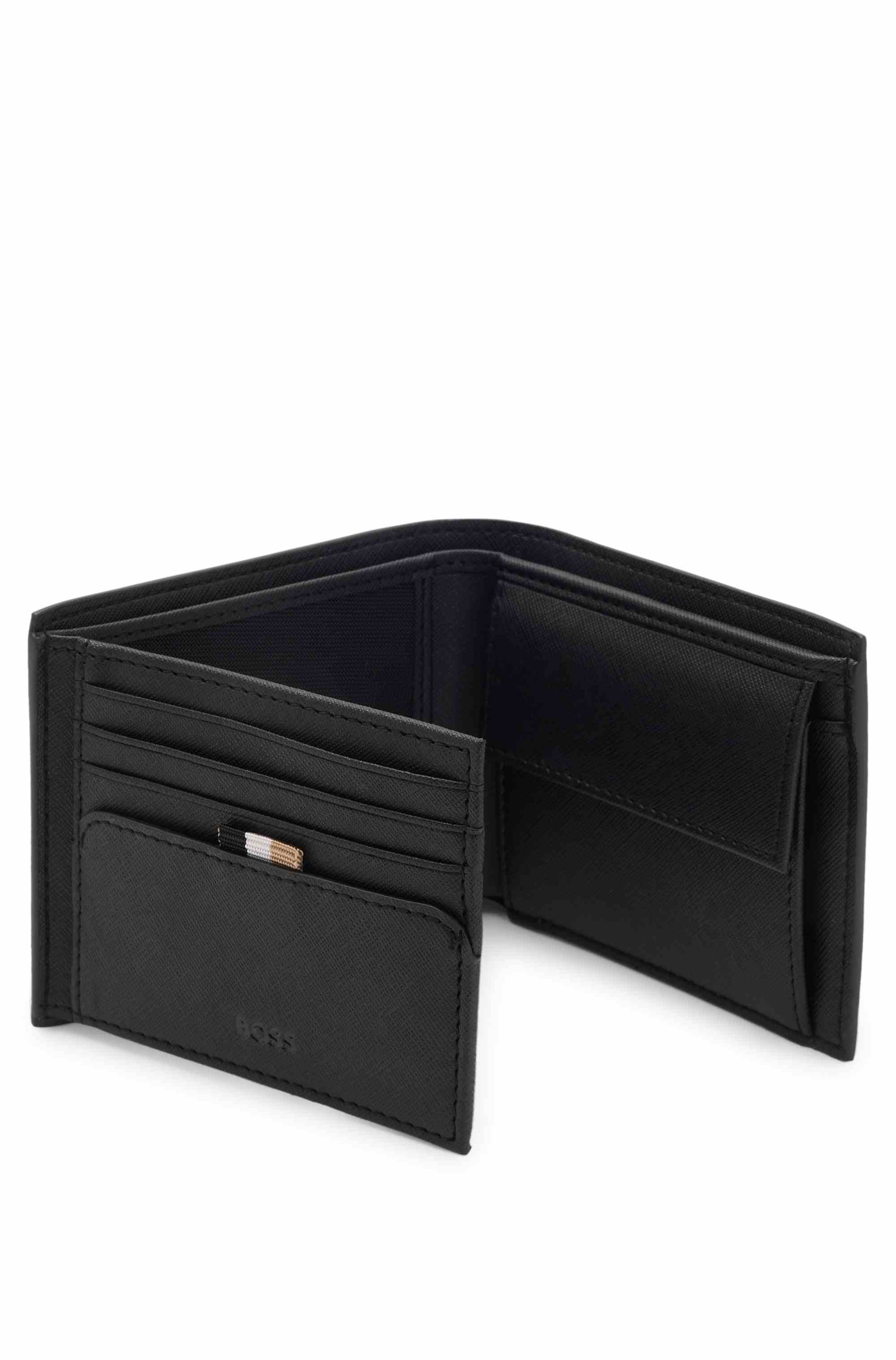 Wallet with silver-foil logo print