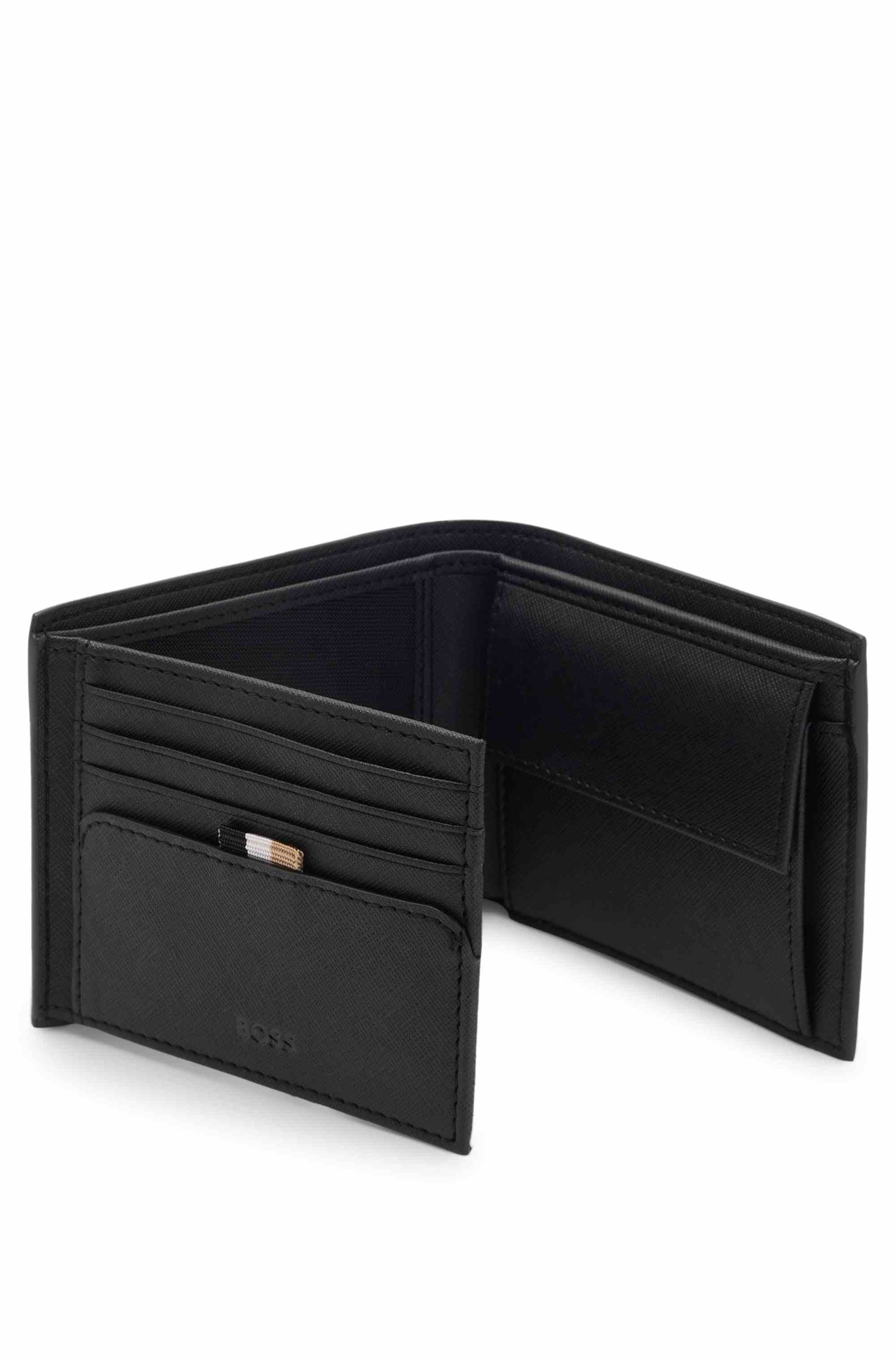 Wallet with silver-foil logo print