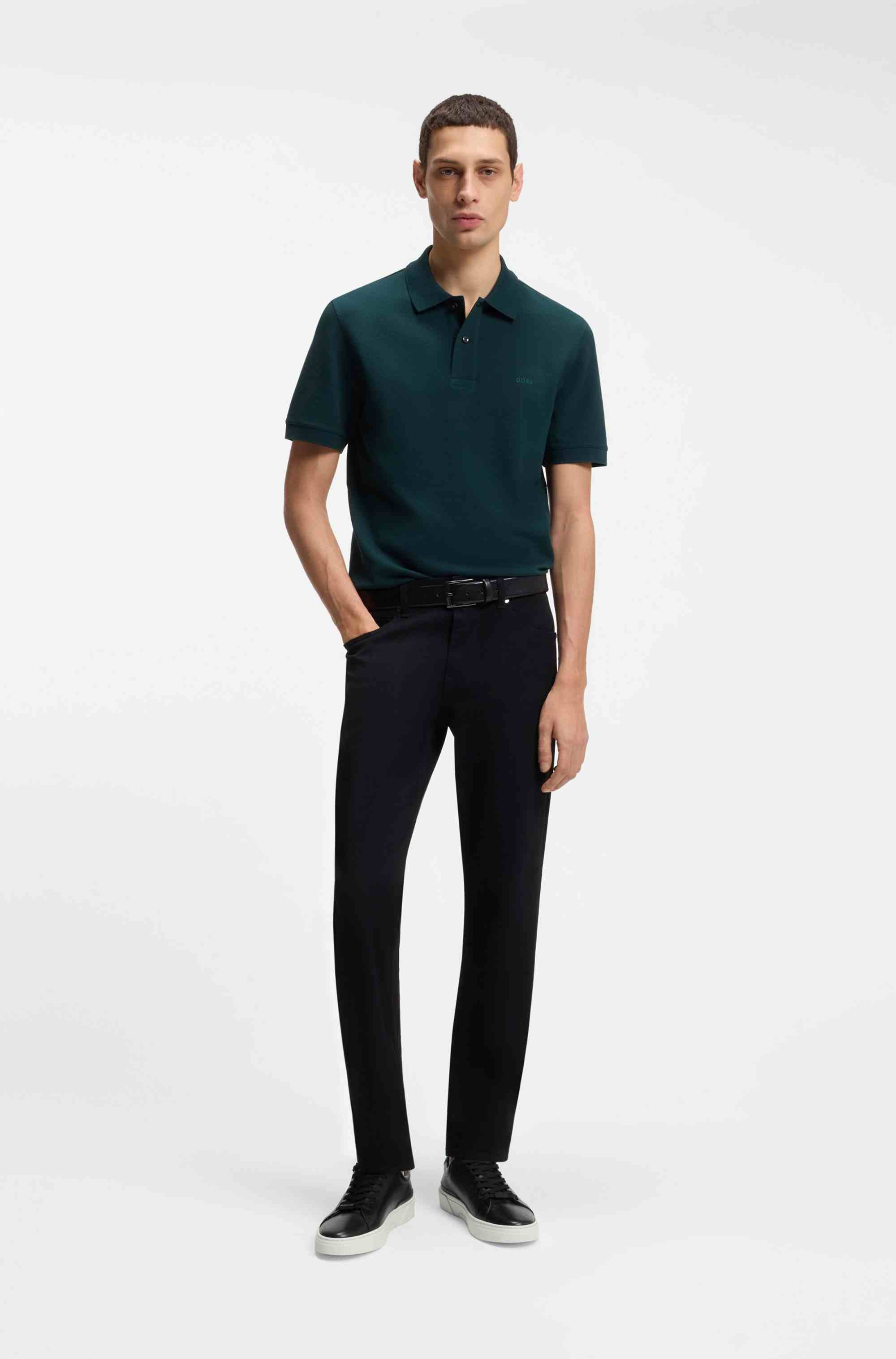 Gary trainers in leather with rubber sole