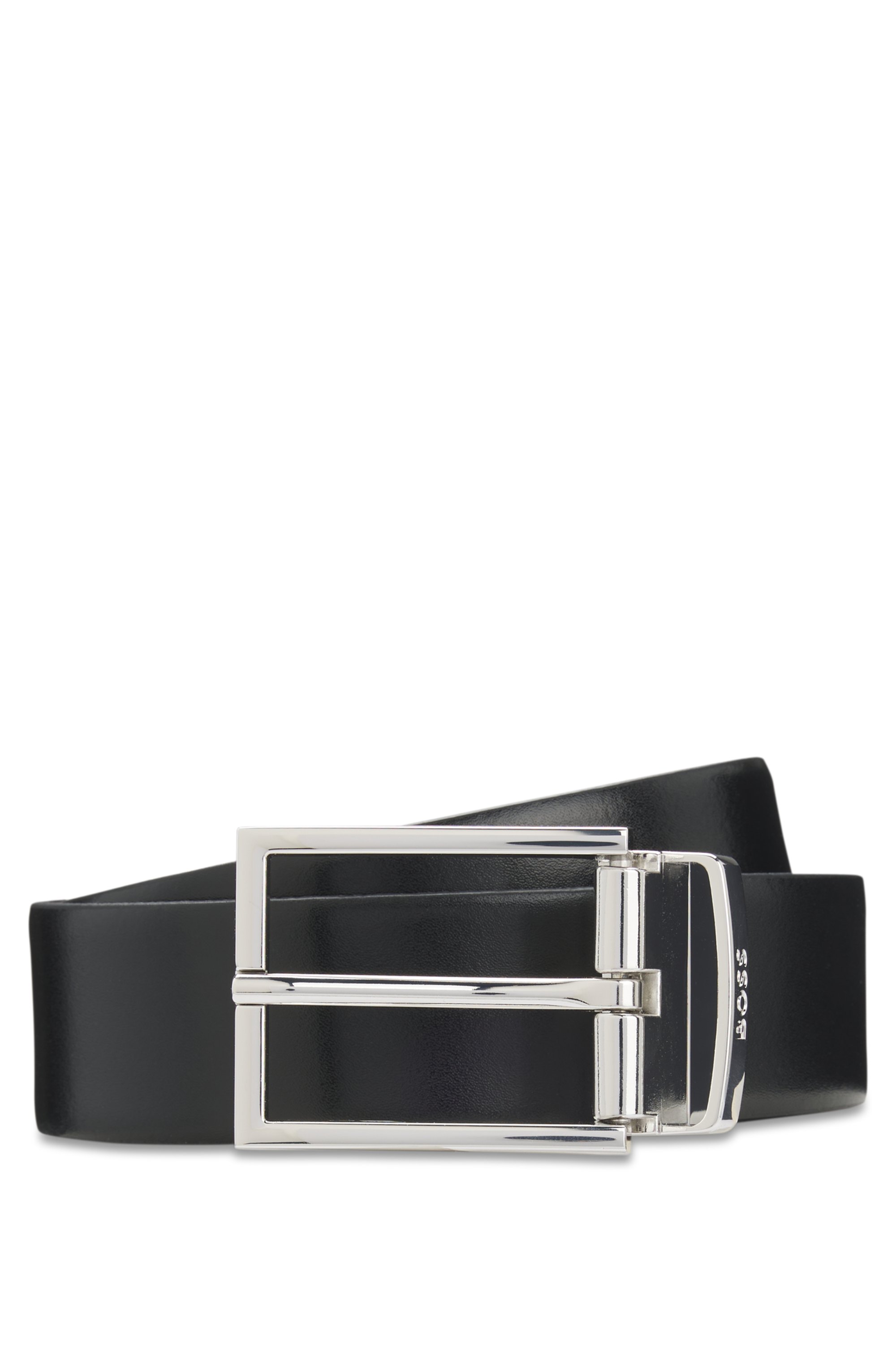 Reversible belt in Italian leather