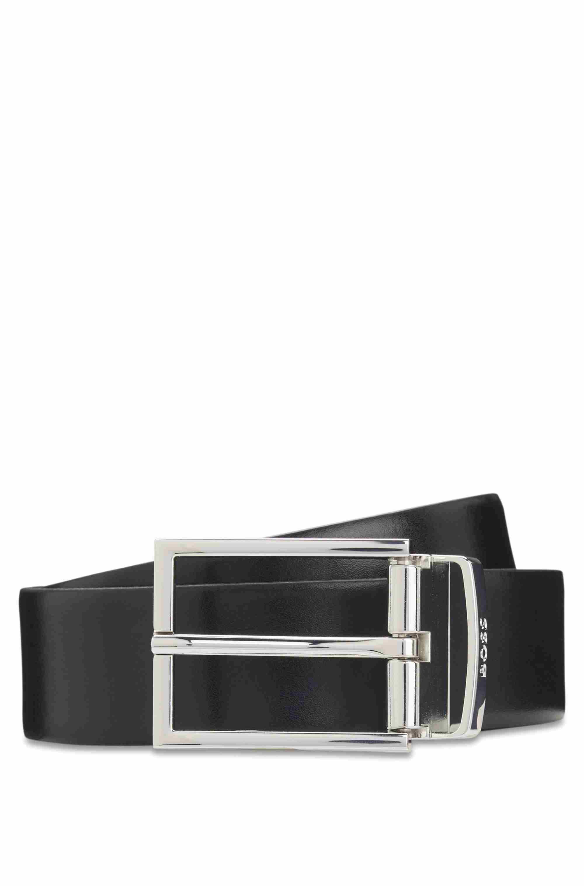 Reversible belt in Italian leather