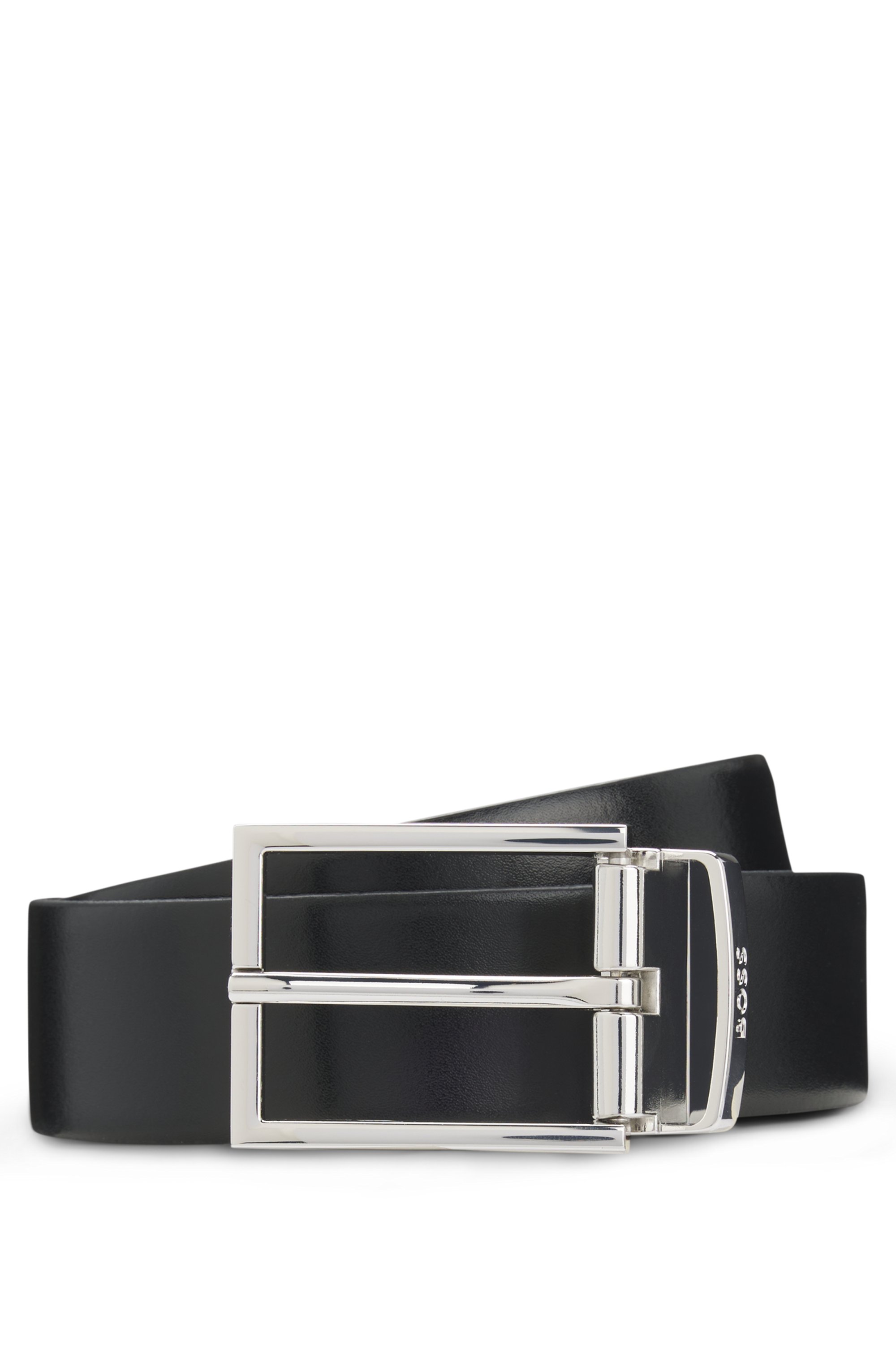 Reversible belt in Italian leather