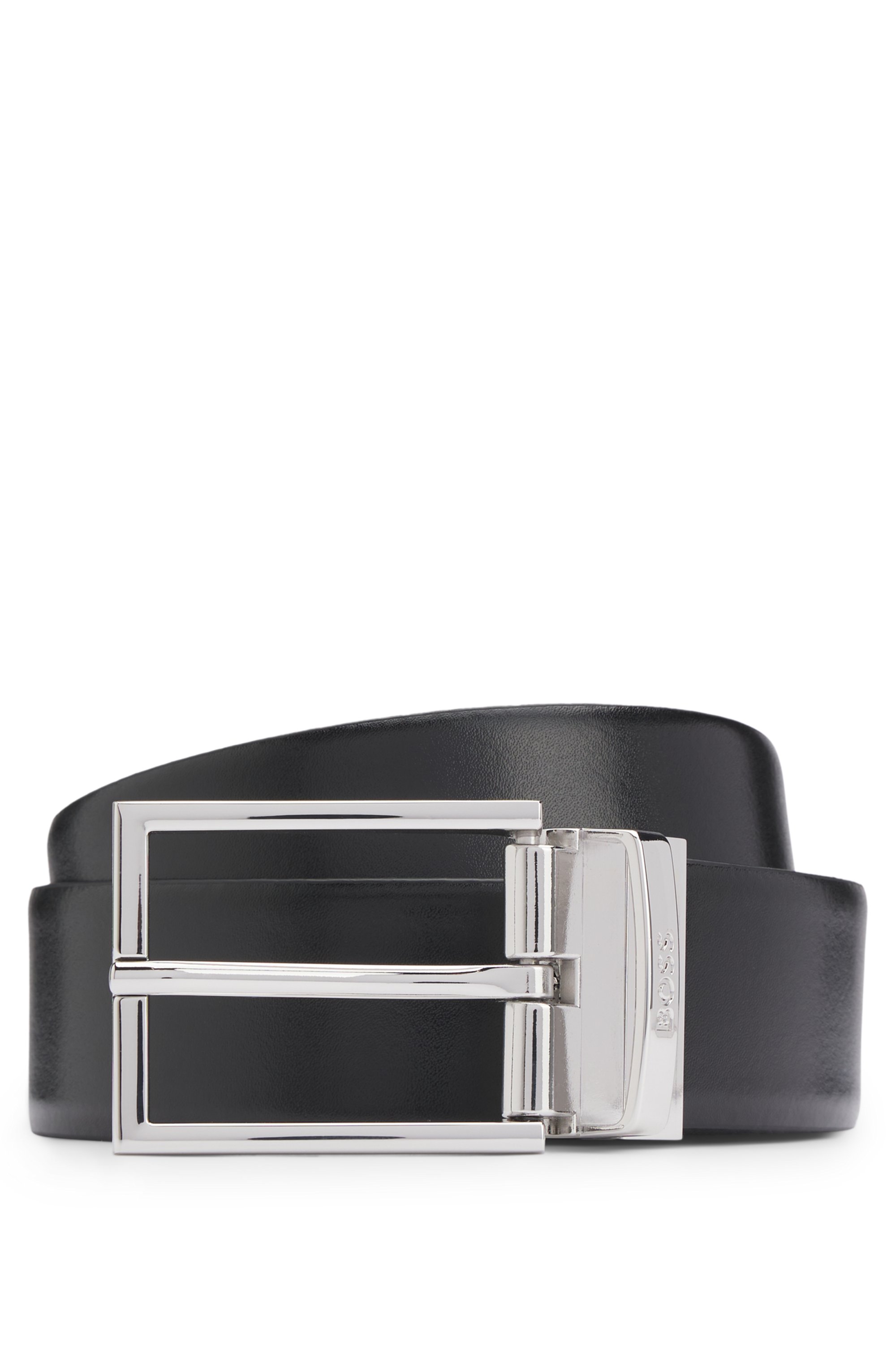 Reversible belt in Italian leather