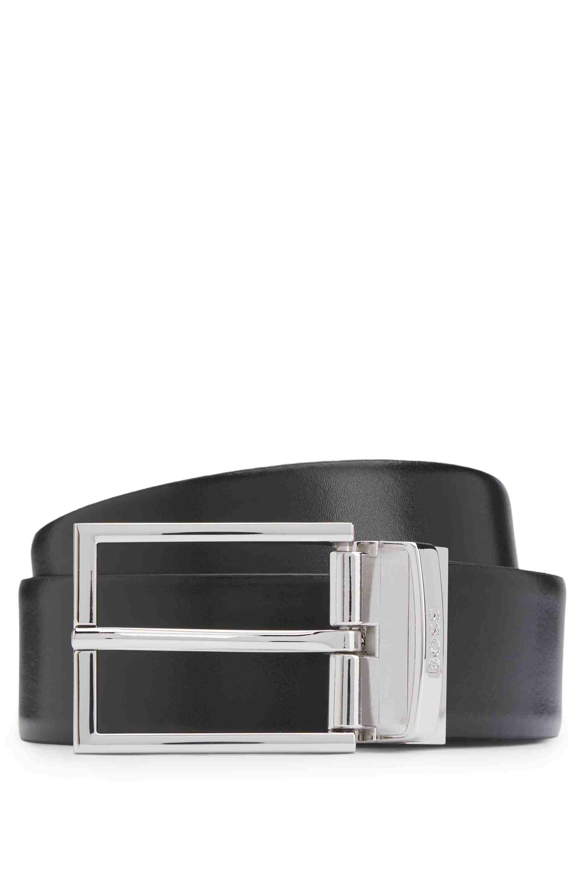 Reversible belt in Italian leather