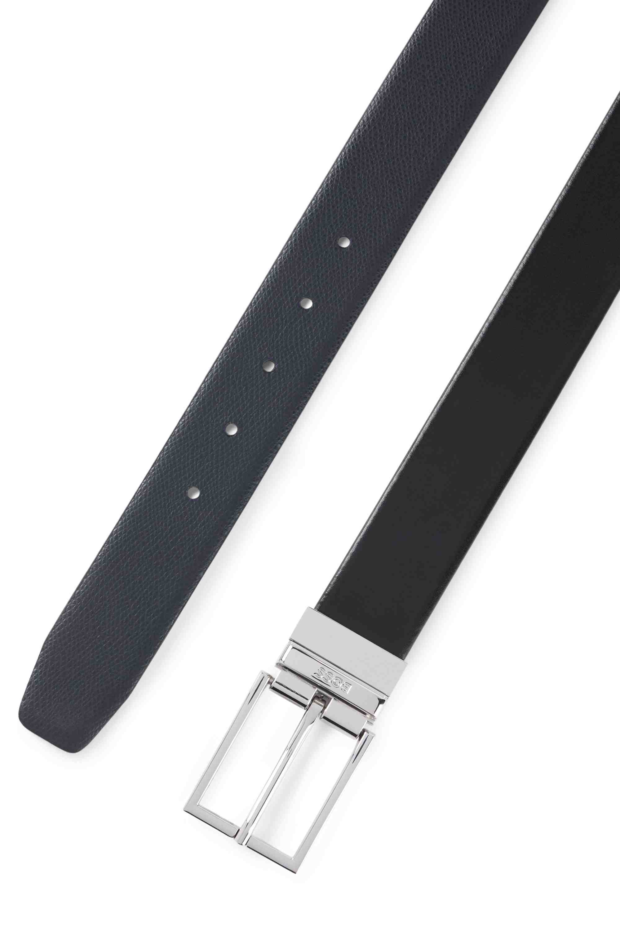 Reversible belt in Italian leather