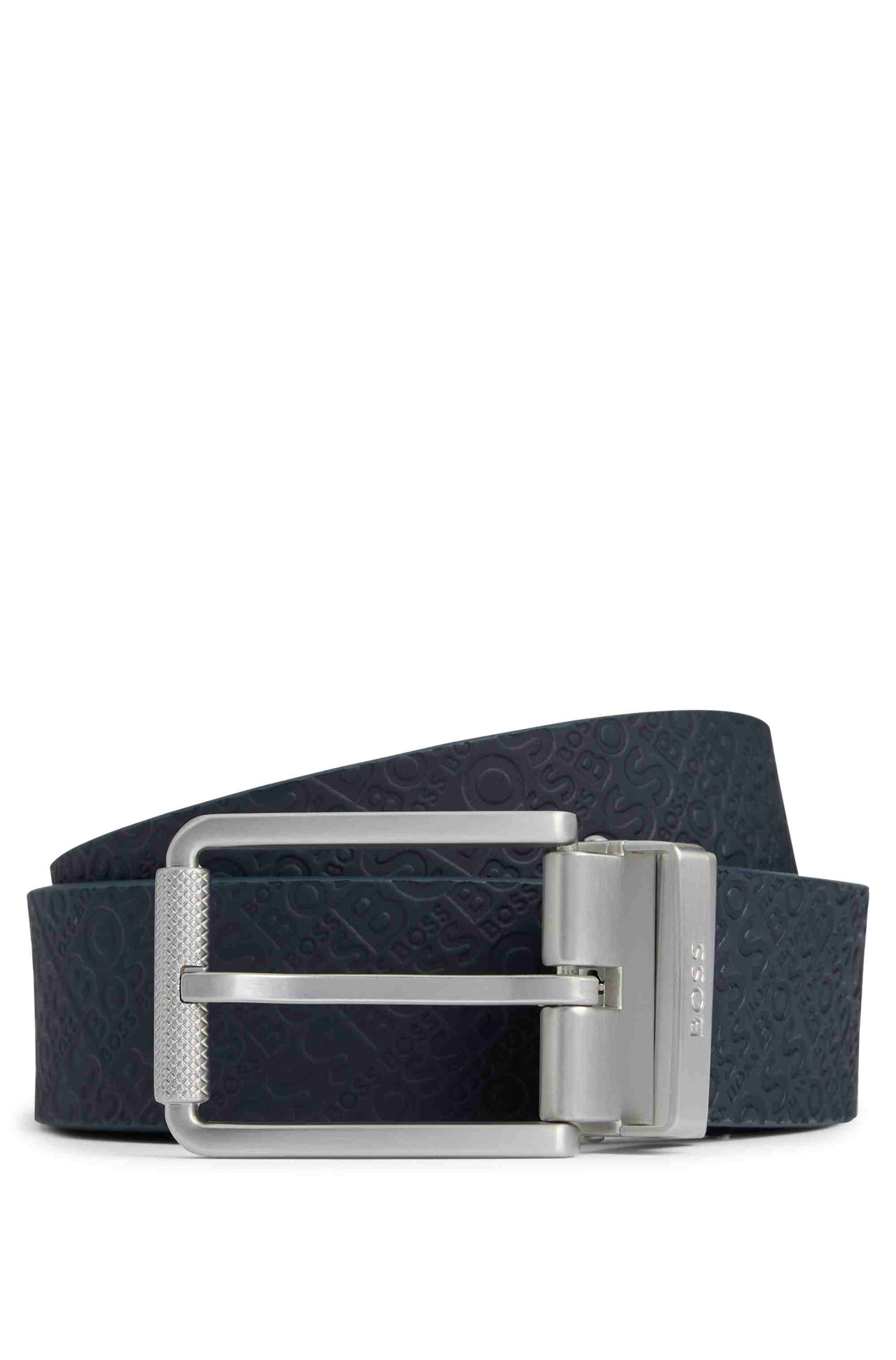 Reversible belt in Italian leather