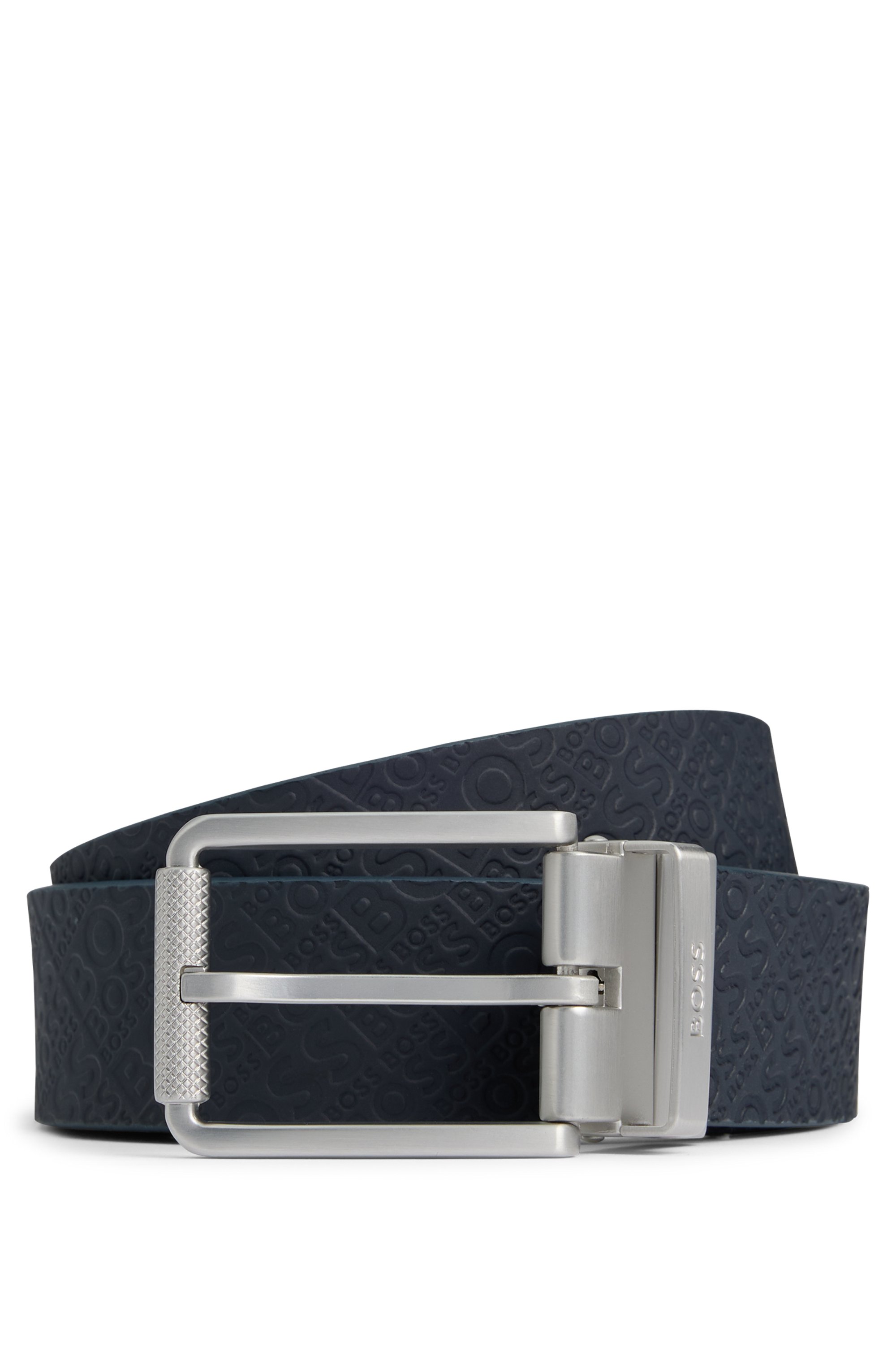 Reversible belt in Italian leather