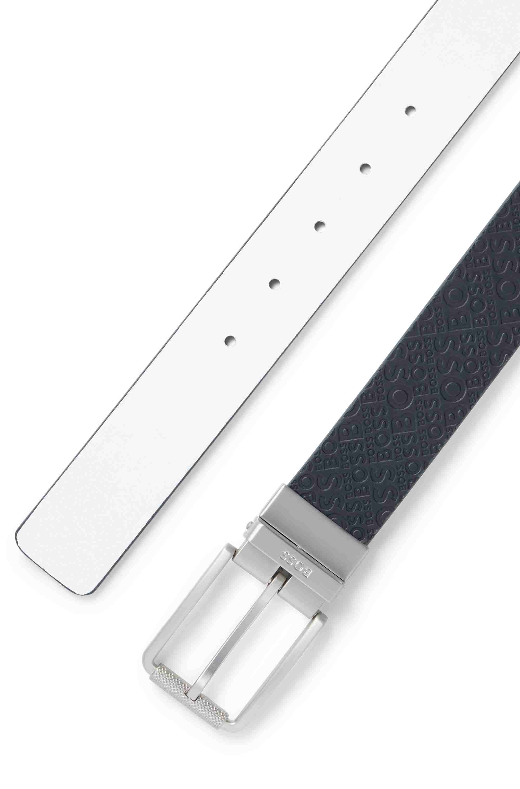 Reversible belt in Italian leather
