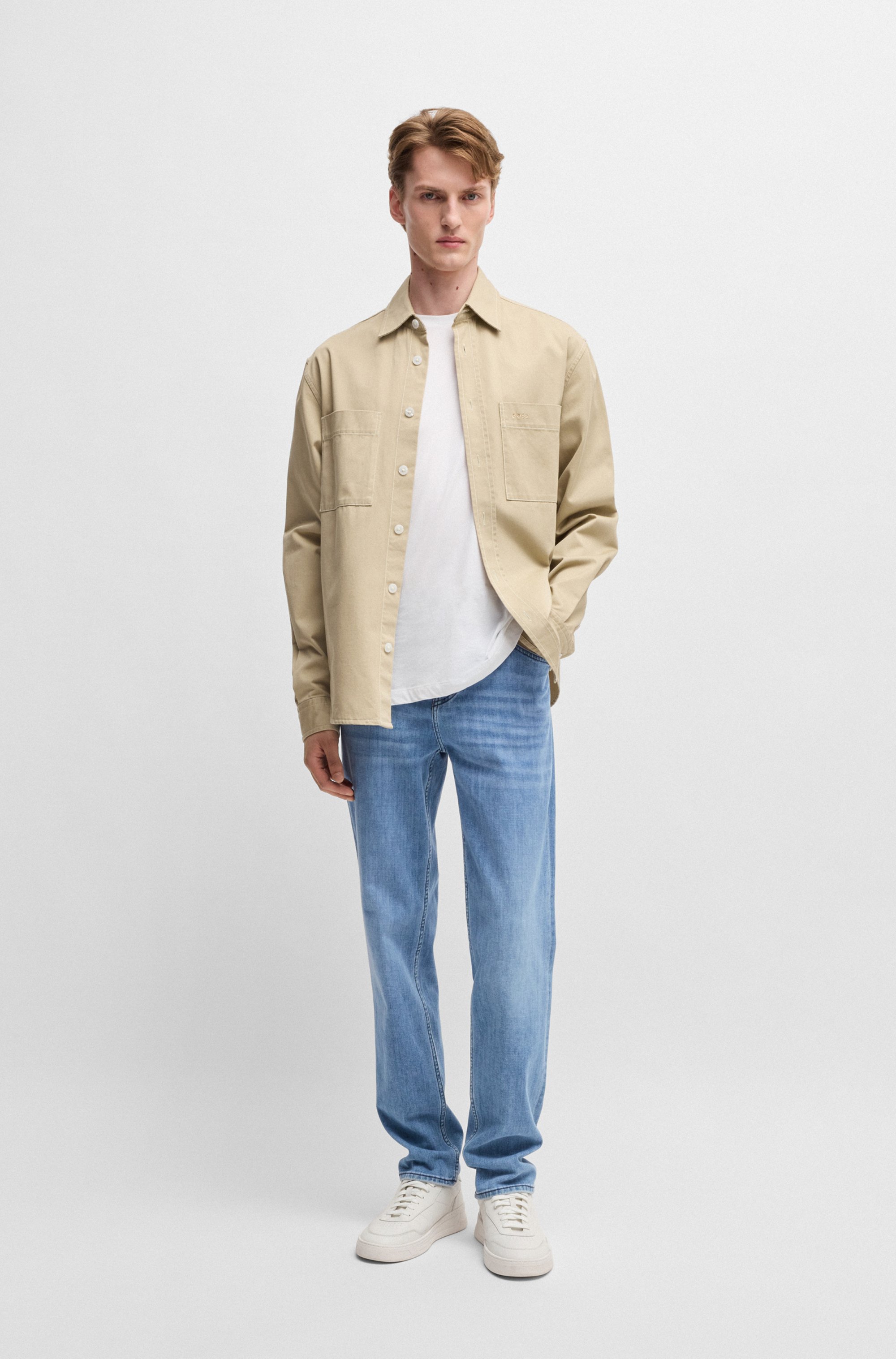 Maine regular-fit jeans in super-soft blue denim