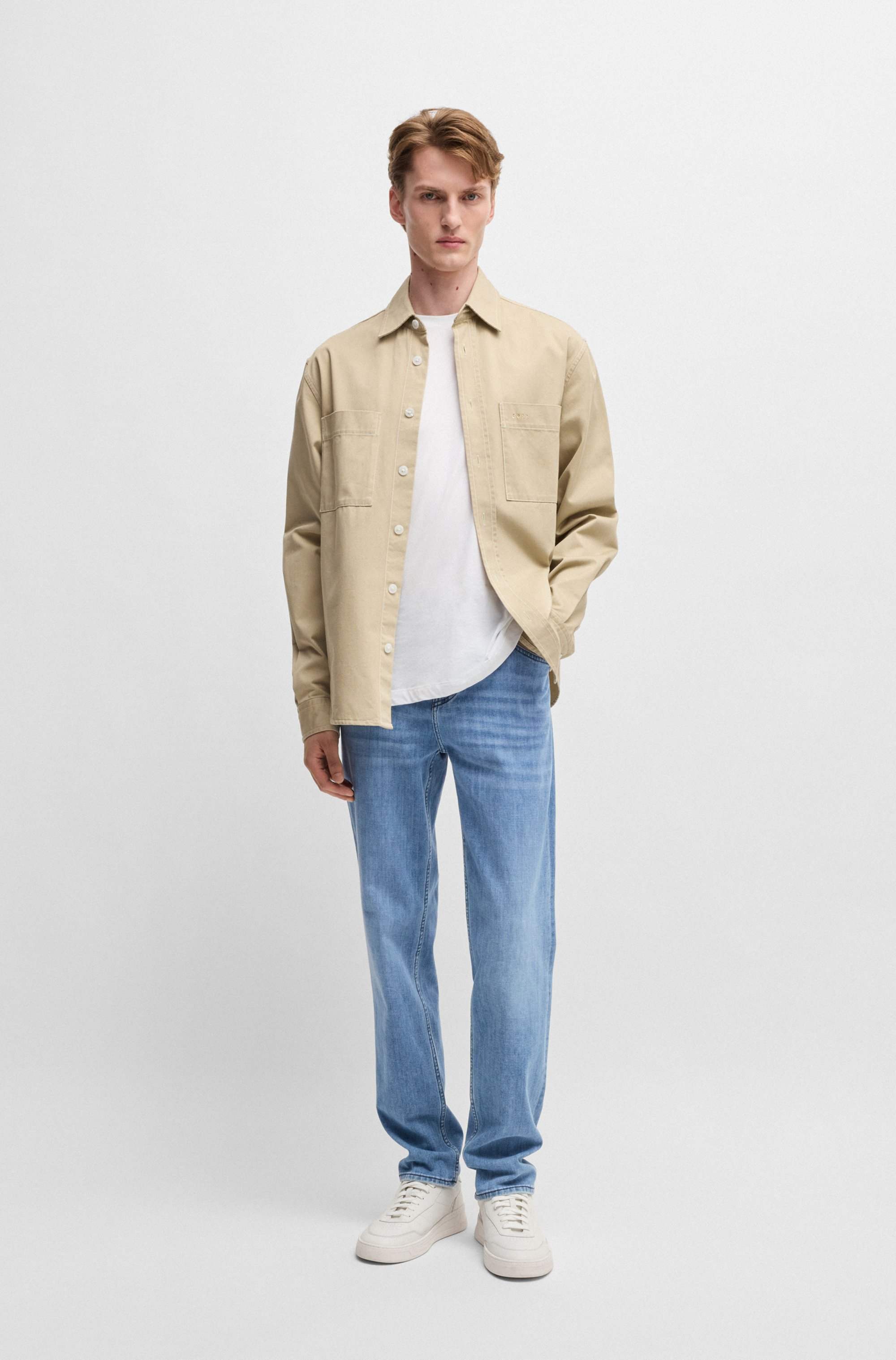 Maine regular-fit jeans in super-soft blue denim