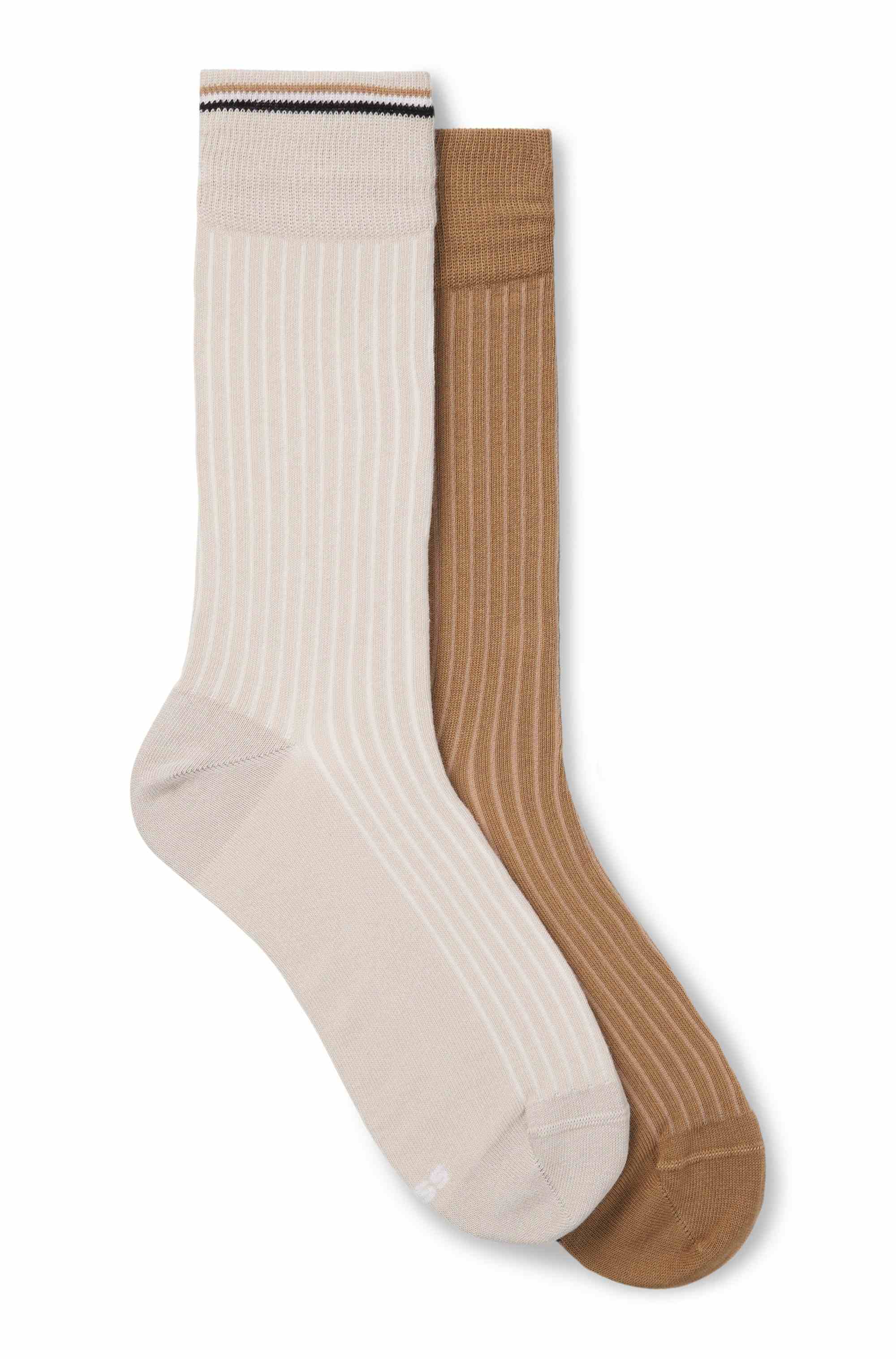 Two-pack of regular-length cotton-blend socks