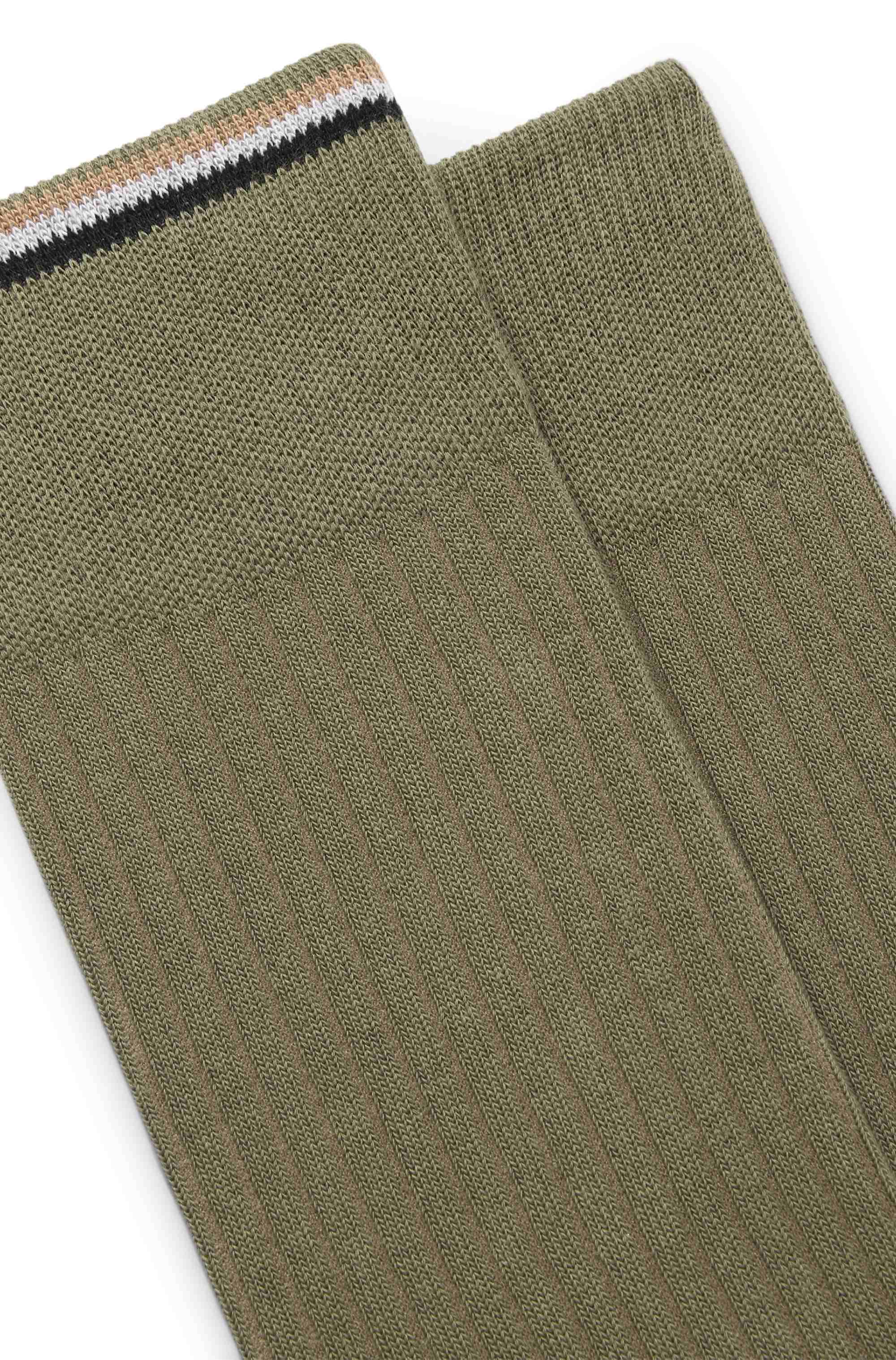 Two-pack of regular-length cotton-blend socks