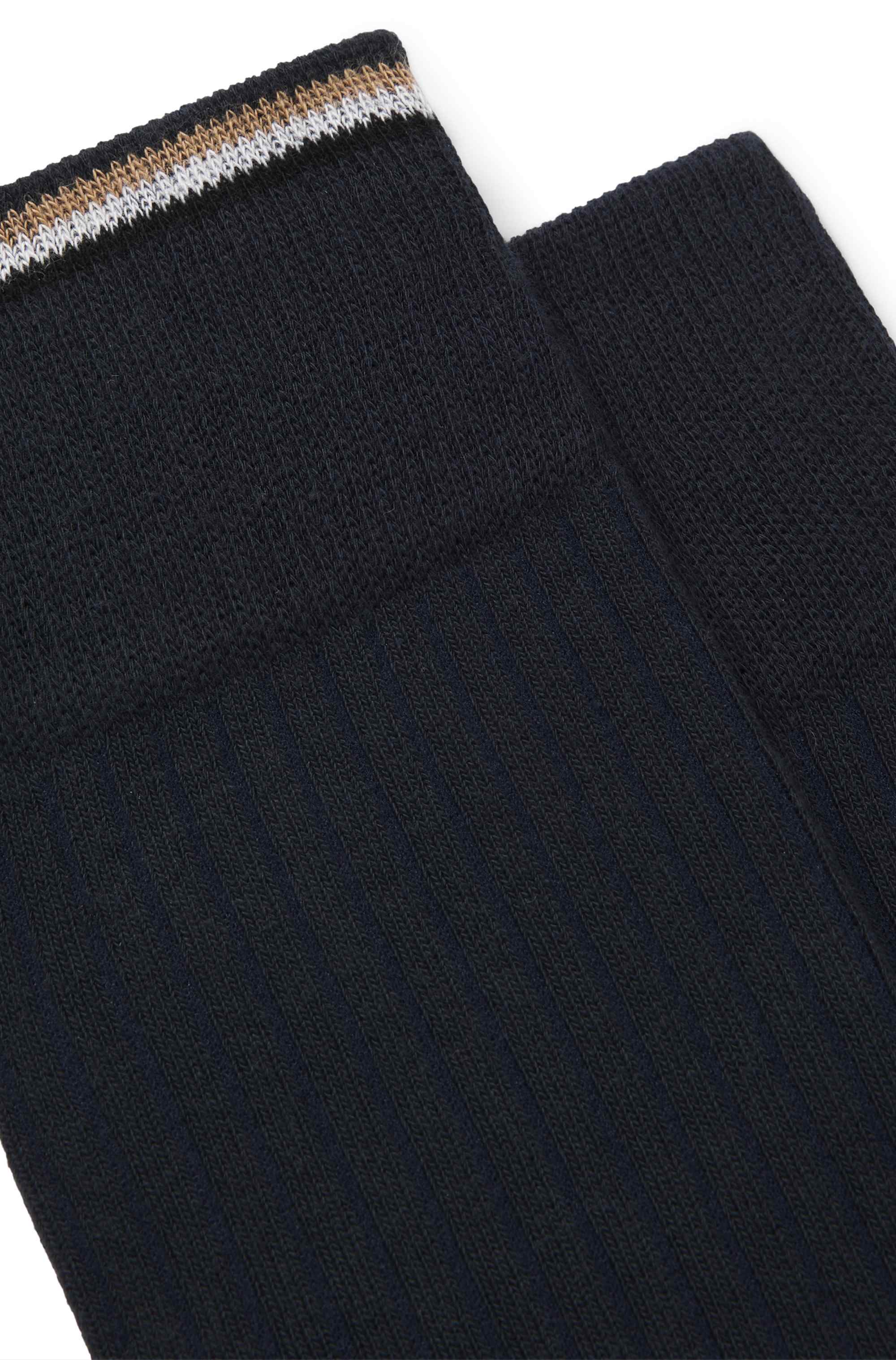 Two-pack of regular-length cotton-blend socks