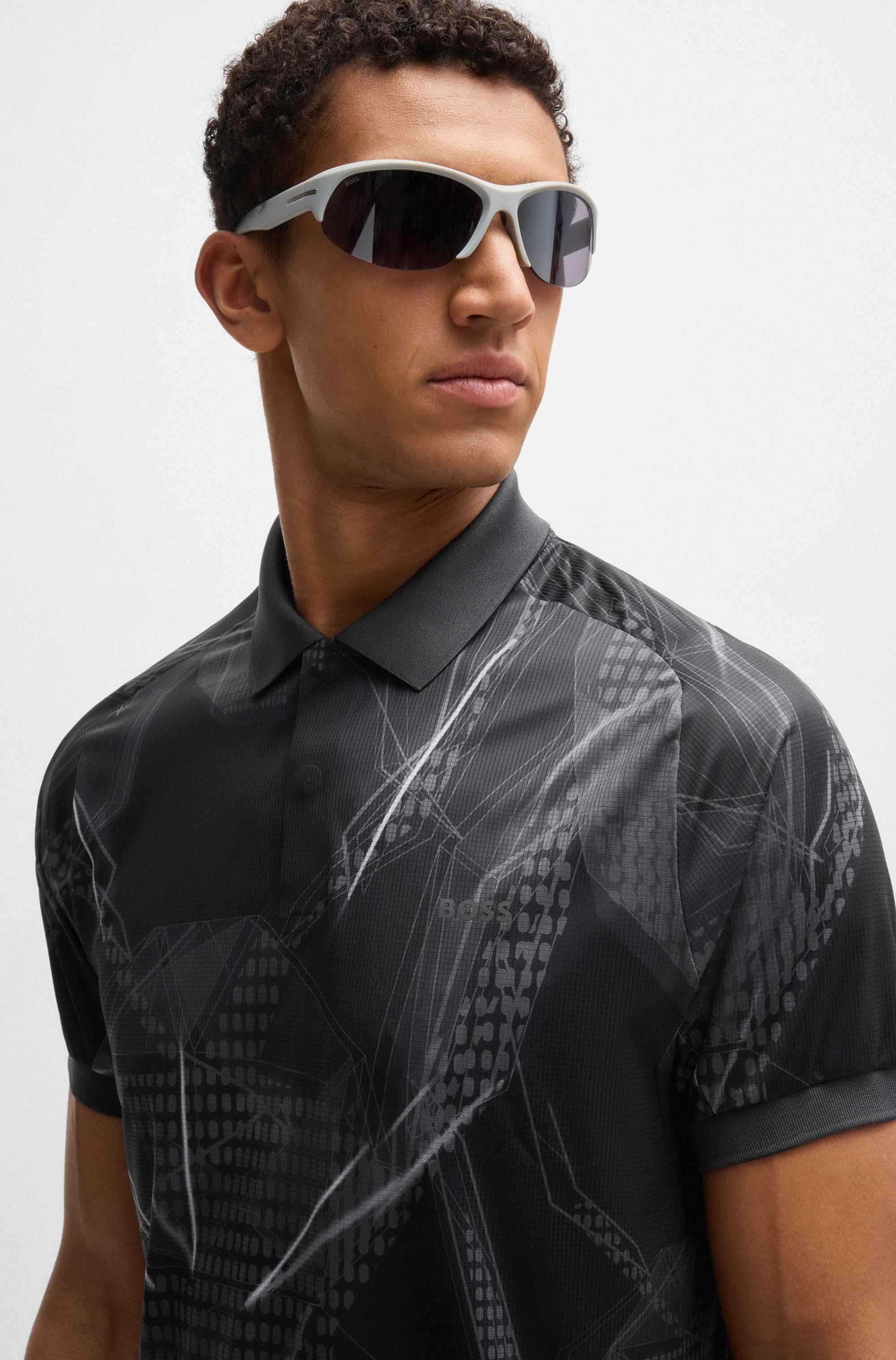 Active Paddy graphic-print polo shirt