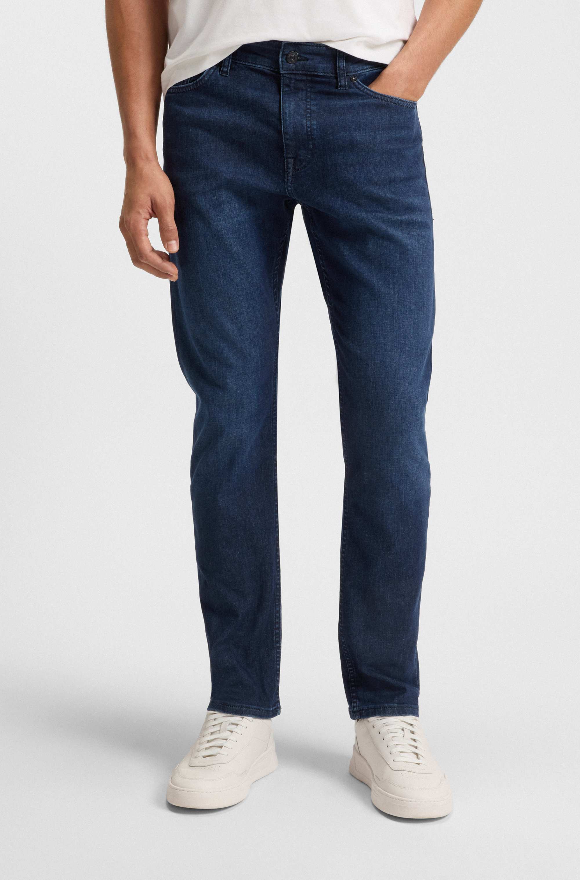 Delaware slim-fit jeans in dark-blue denim