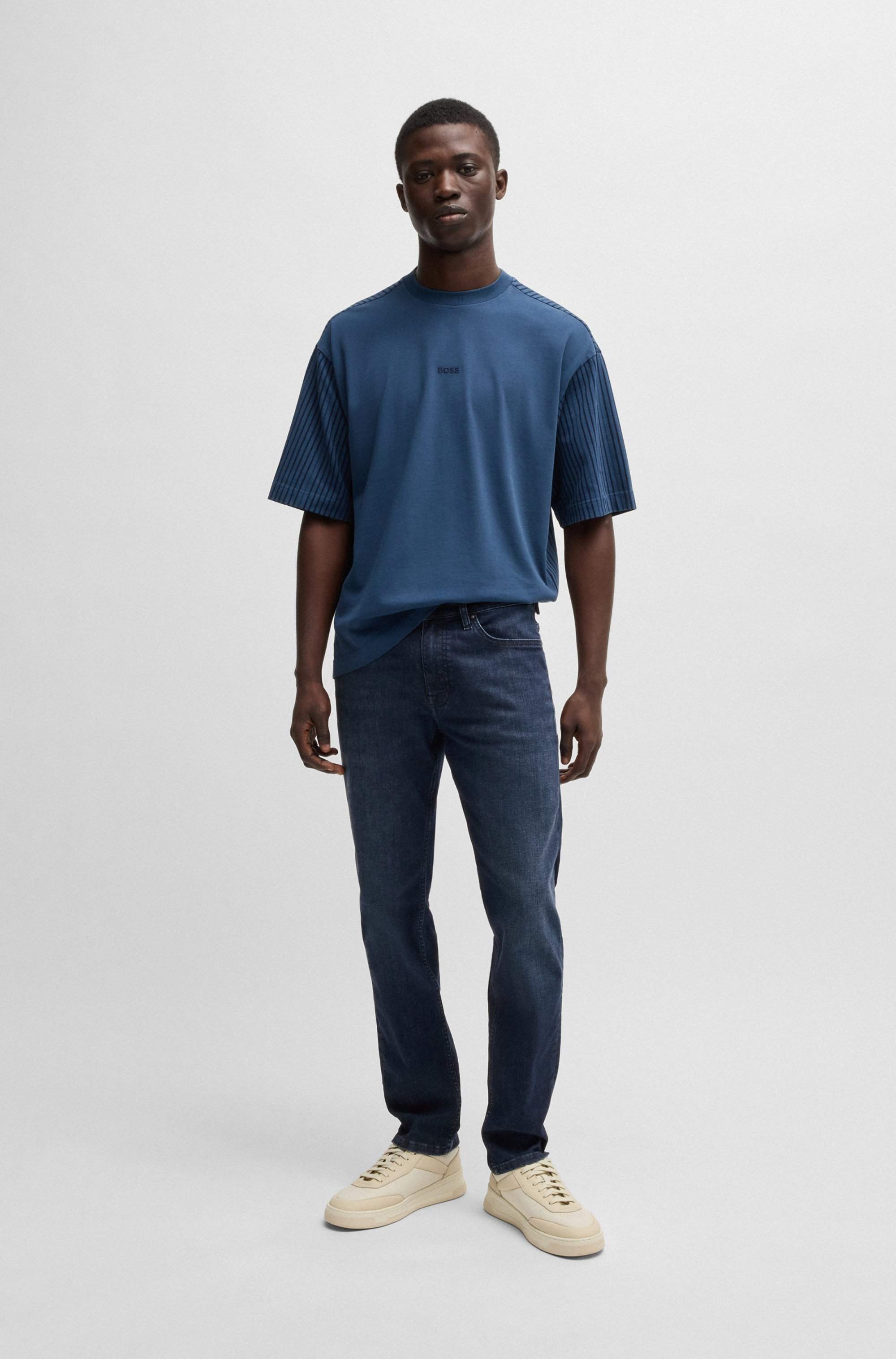 Delaware slim-fit jeans in dark-blue denim