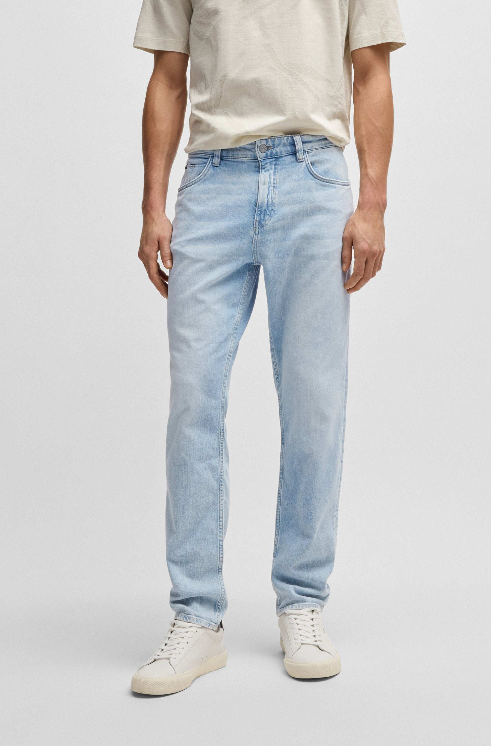 Maine regular-fit jeans in blue mechanical-stretch denim