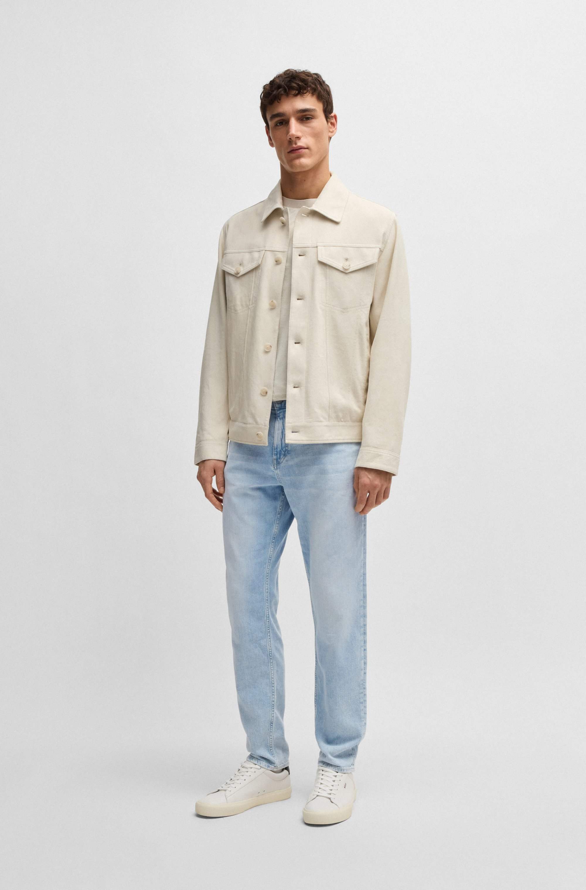 Maine regular-fit jeans in blue mechanical-stretch denim