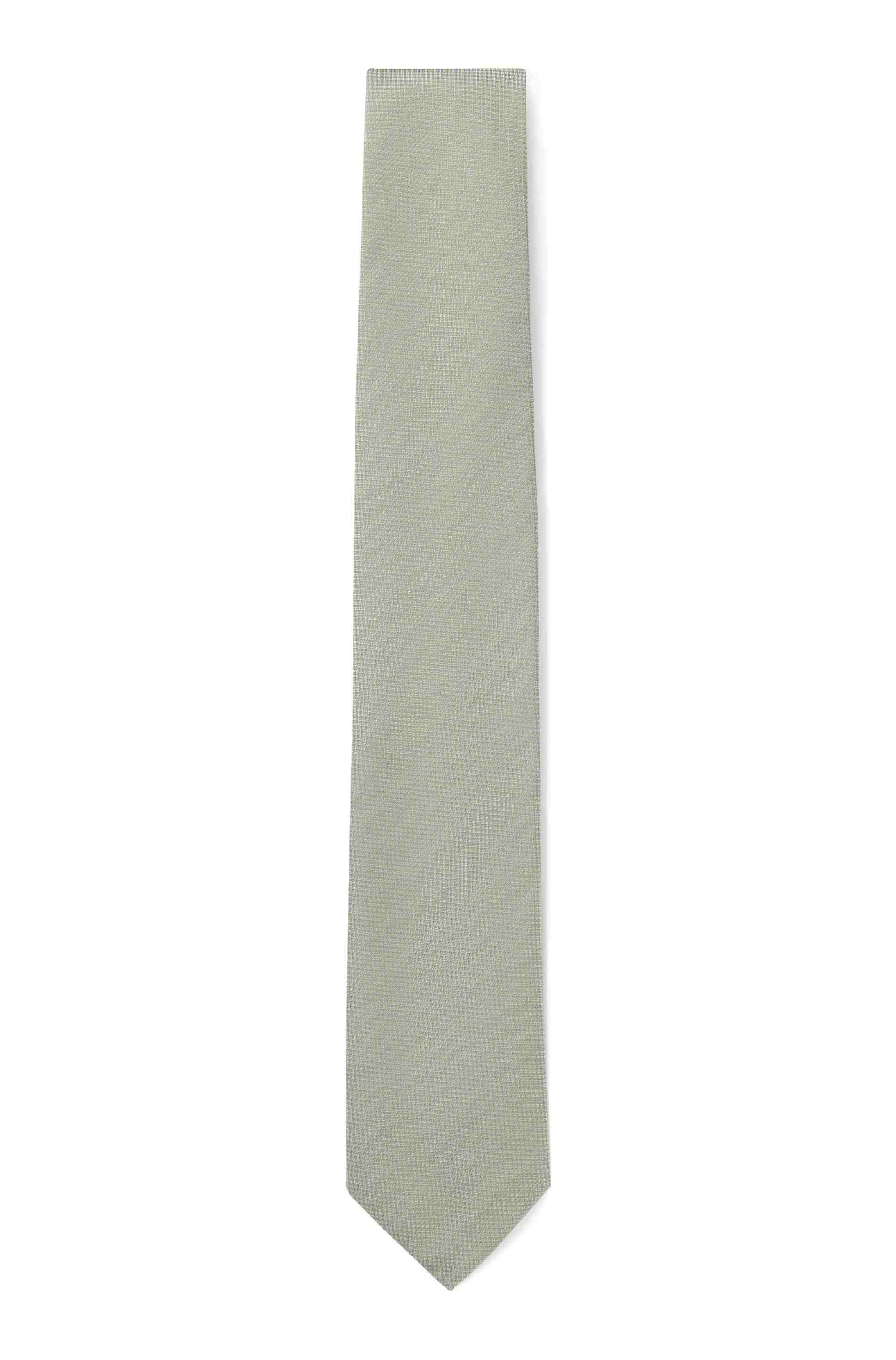 Micro-pattern jacquard tie with silk