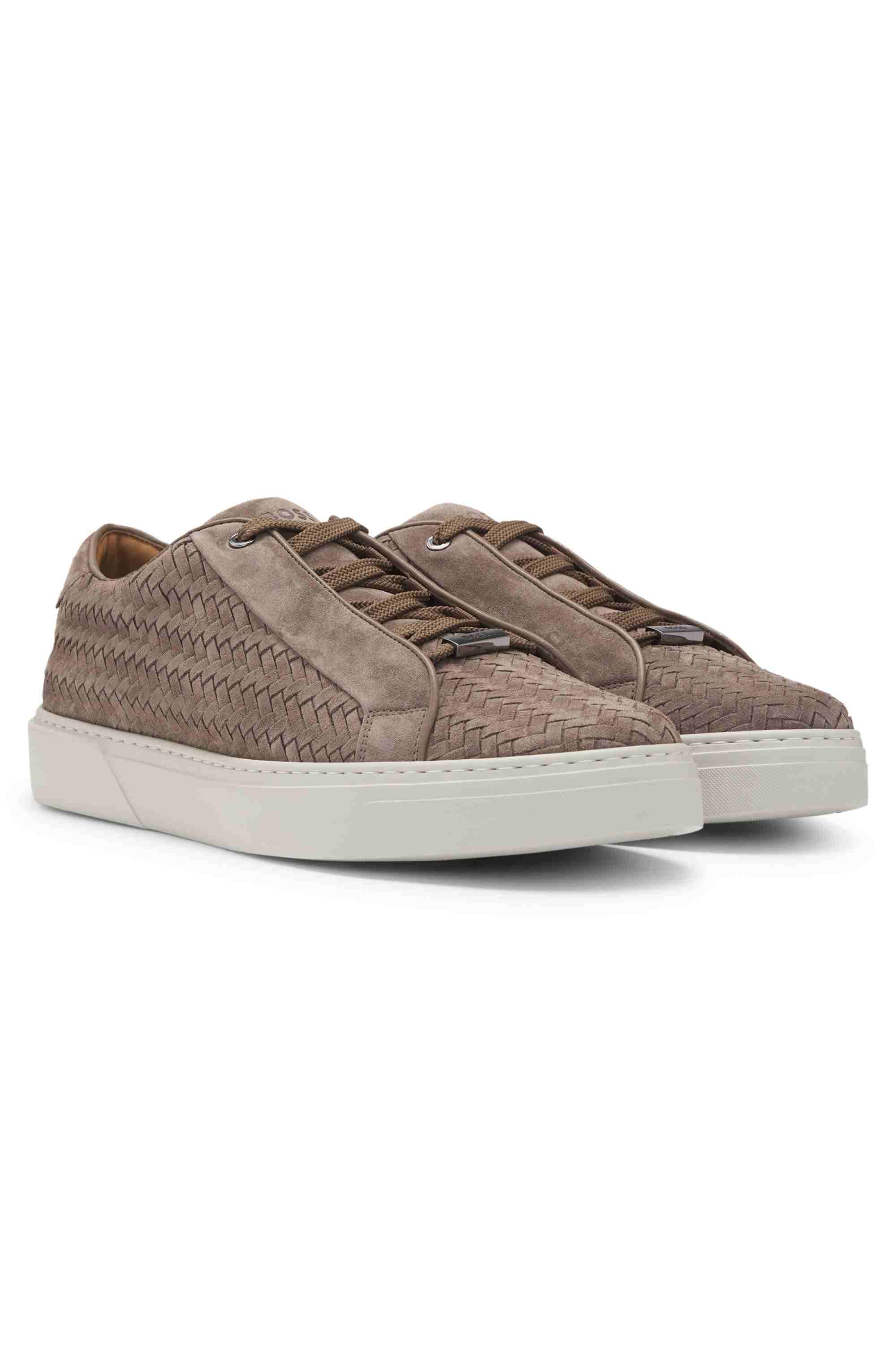 Gary woven-suede trainers with hidden laces