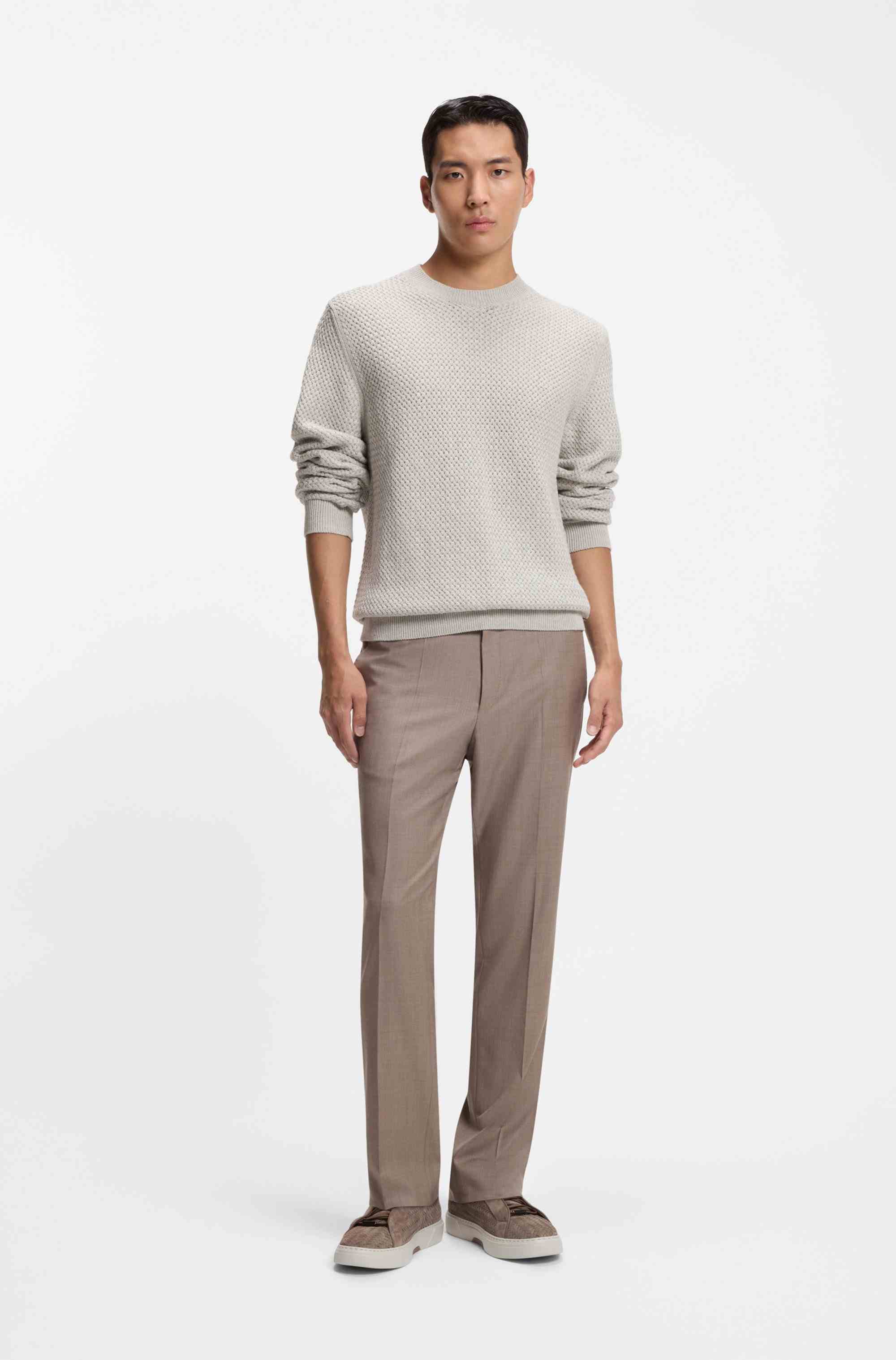 Gary woven-suede trainers with hidden laces