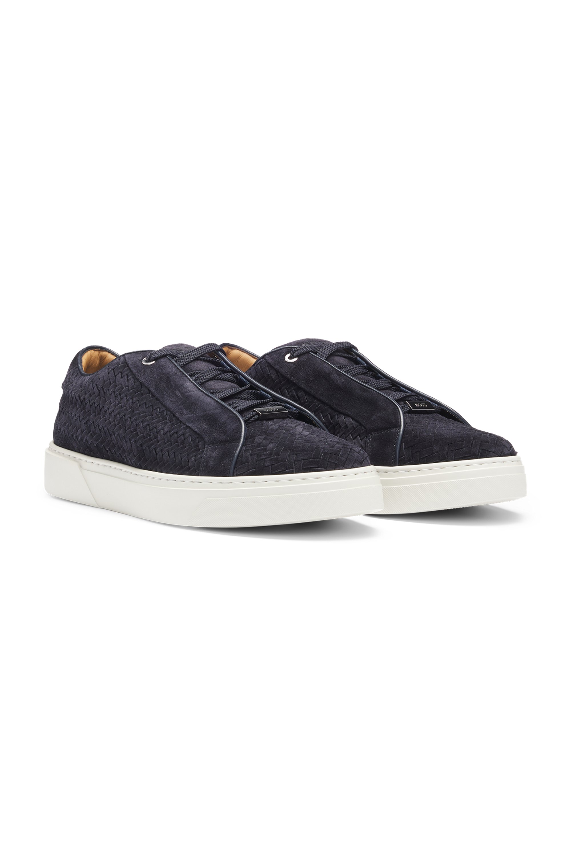 Gary woven-suede trainers with hidden laces