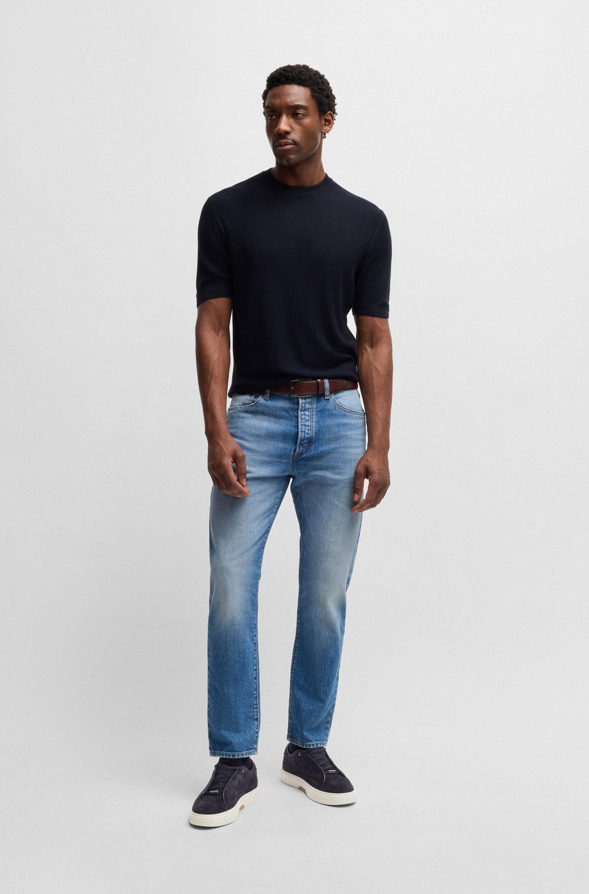 Gary woven-suede trainers with hidden laces