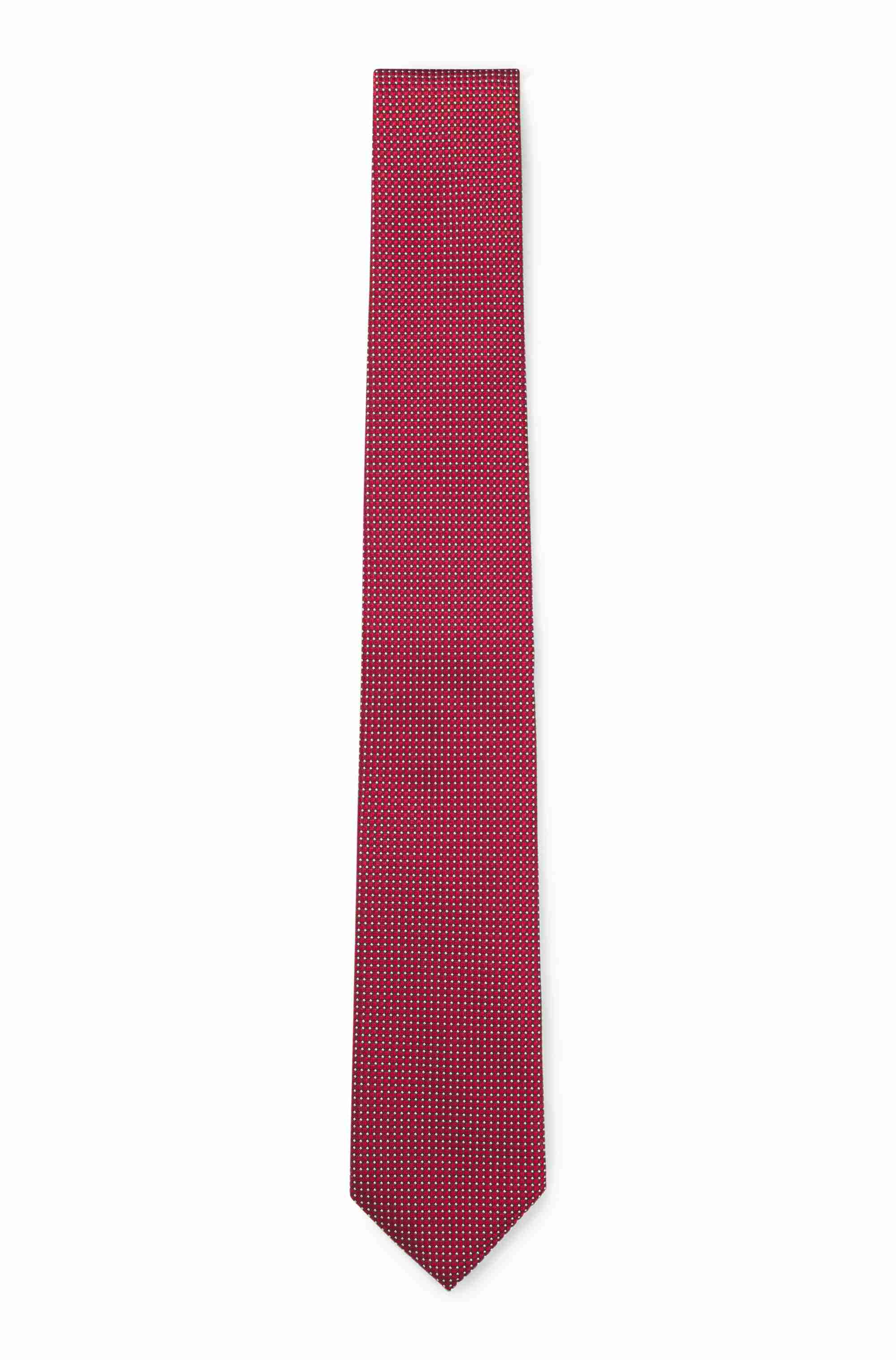 Silk-blend tie with jacquard pattern