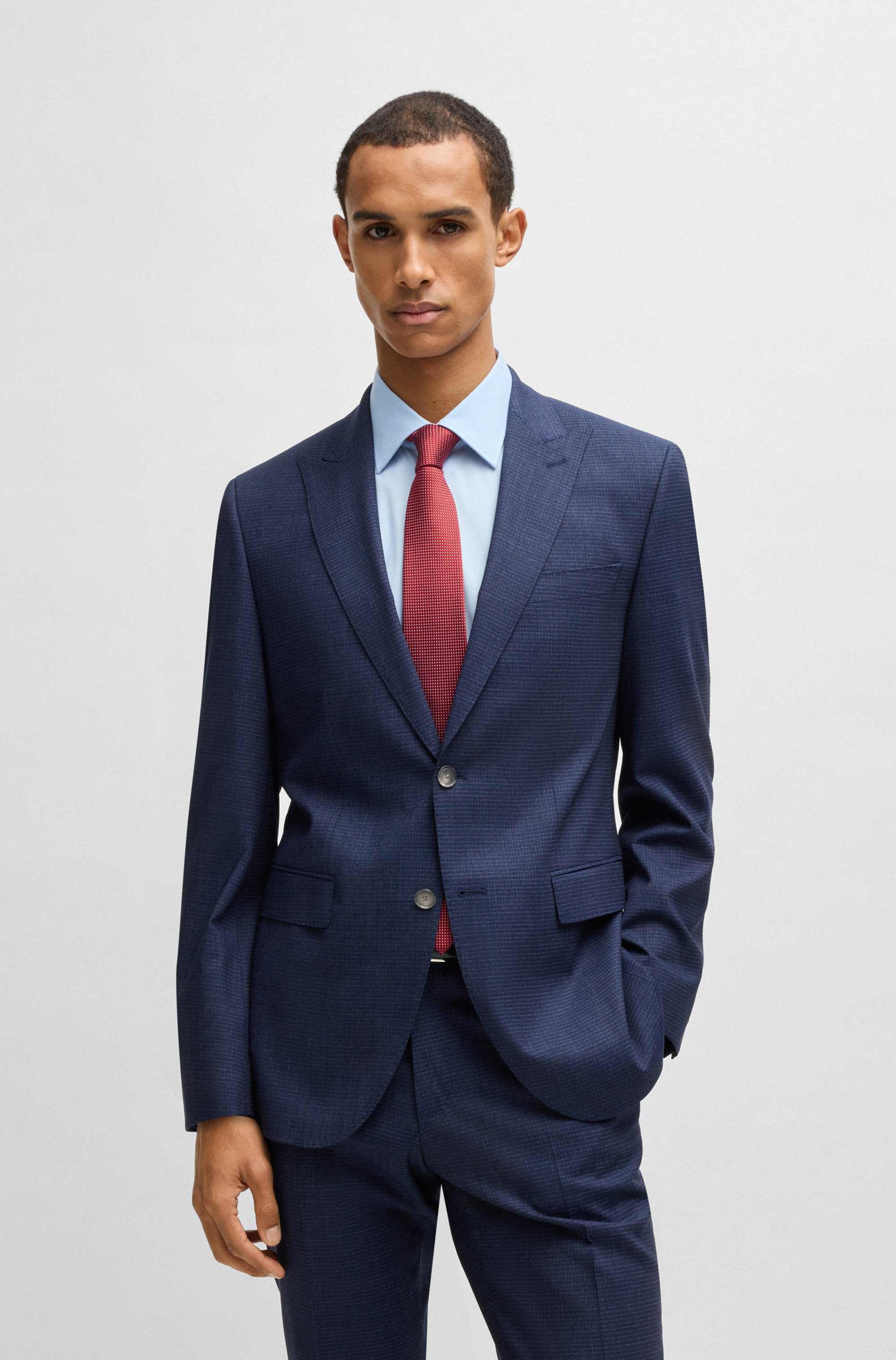 Silk-blend tie with jacquard pattern