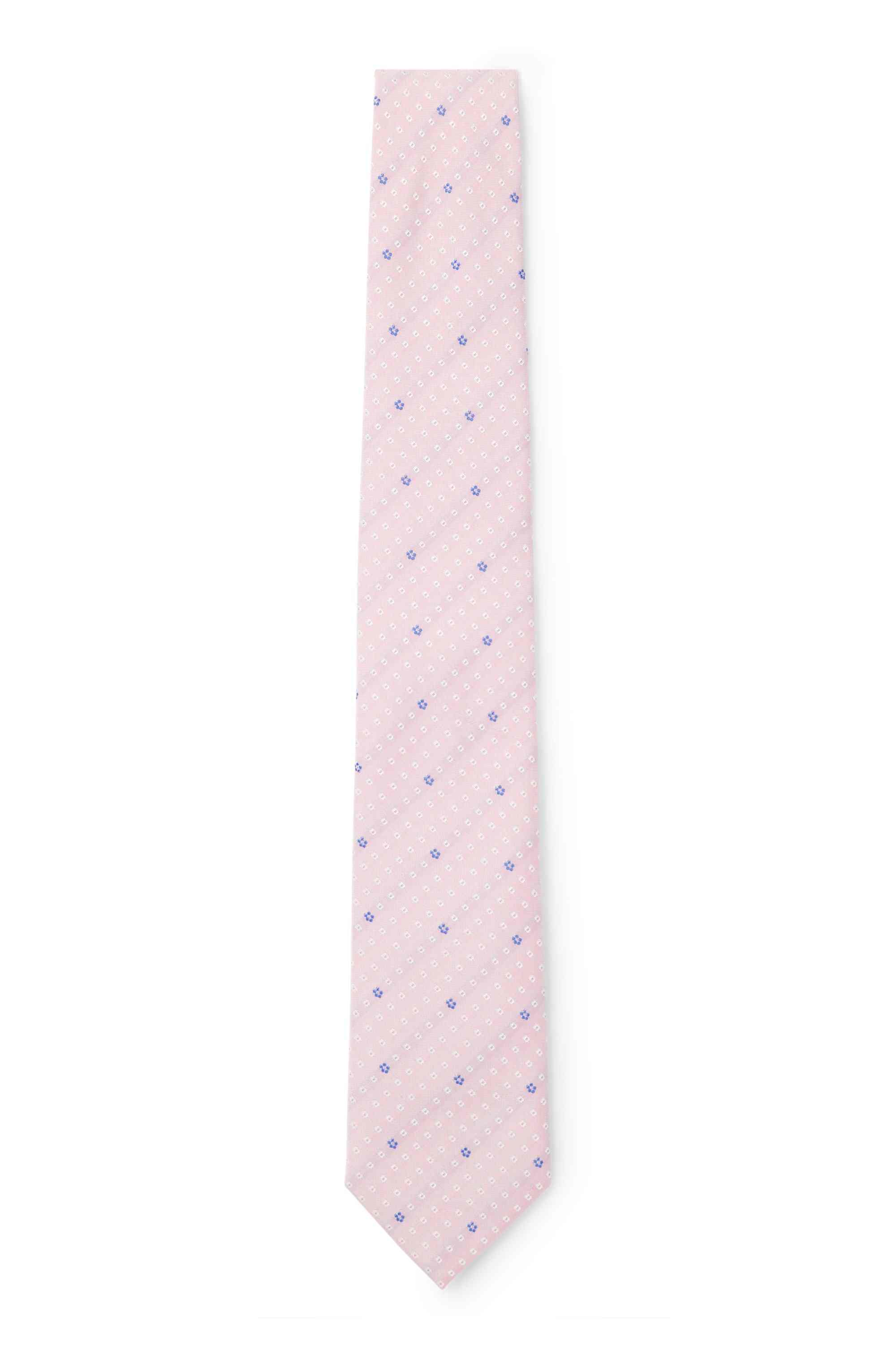 Formal tie with jacquard pattern