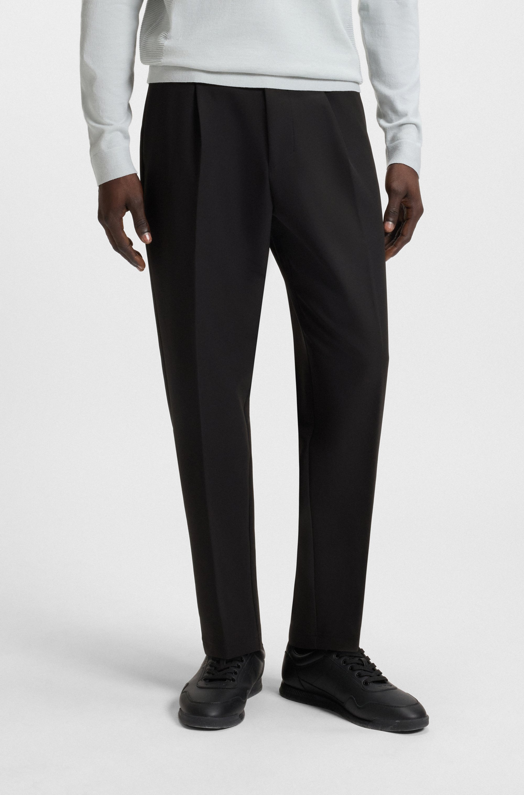 Tapered-fit trousers in water-repellent stretch fabric
