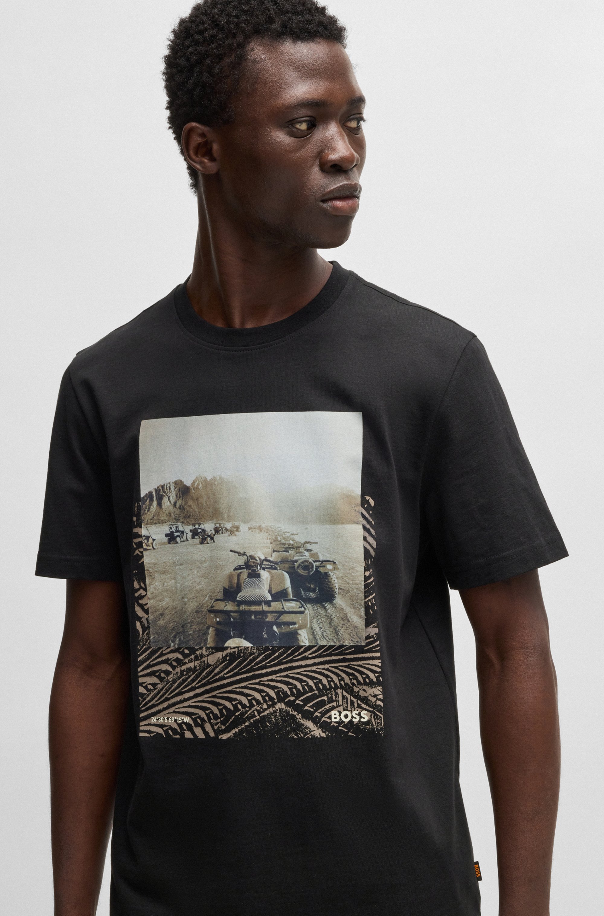 Cotton-jersey T-shirt with photographic print