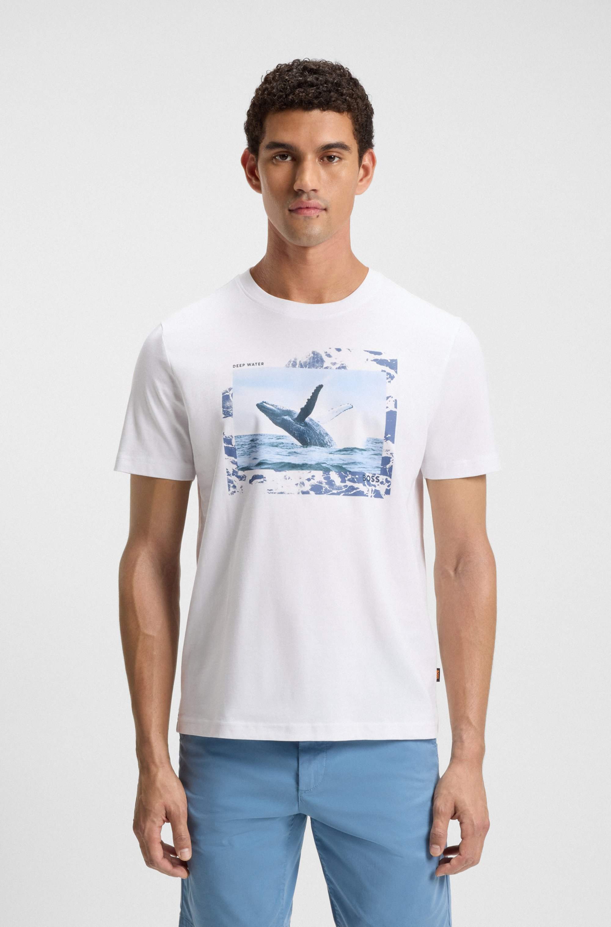 Cotton-jersey T-shirt with photographic print