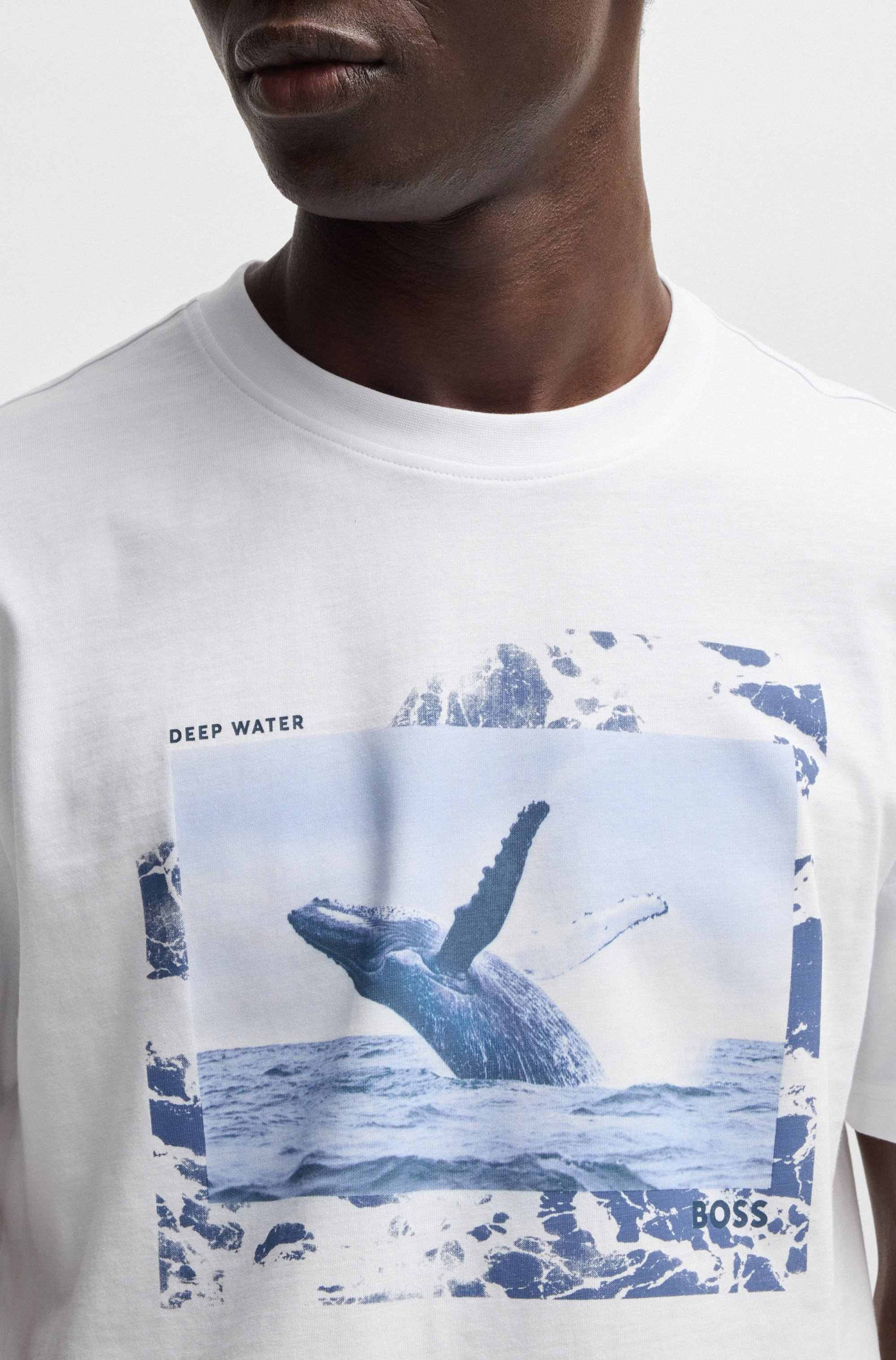 Cotton-jersey T-shirt with photographic print
