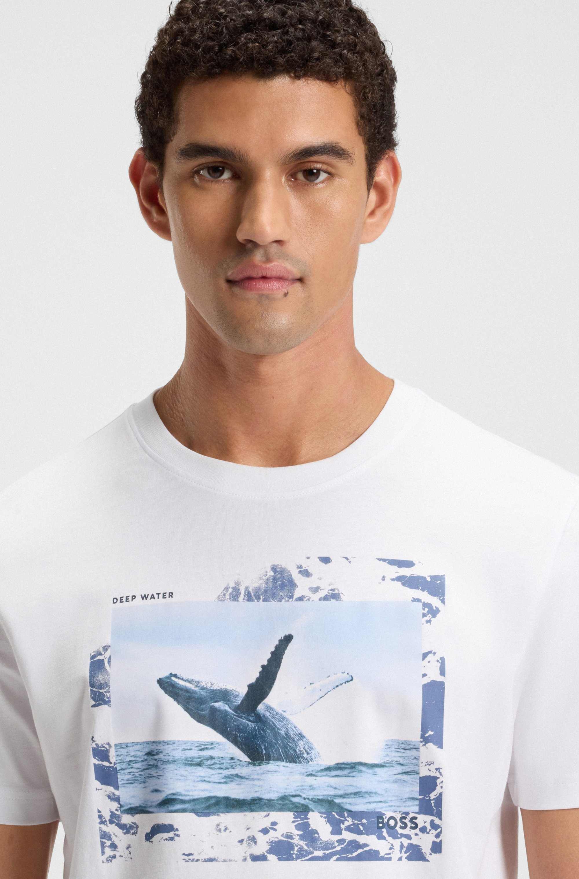 Cotton-jersey T-shirt with photographic print
