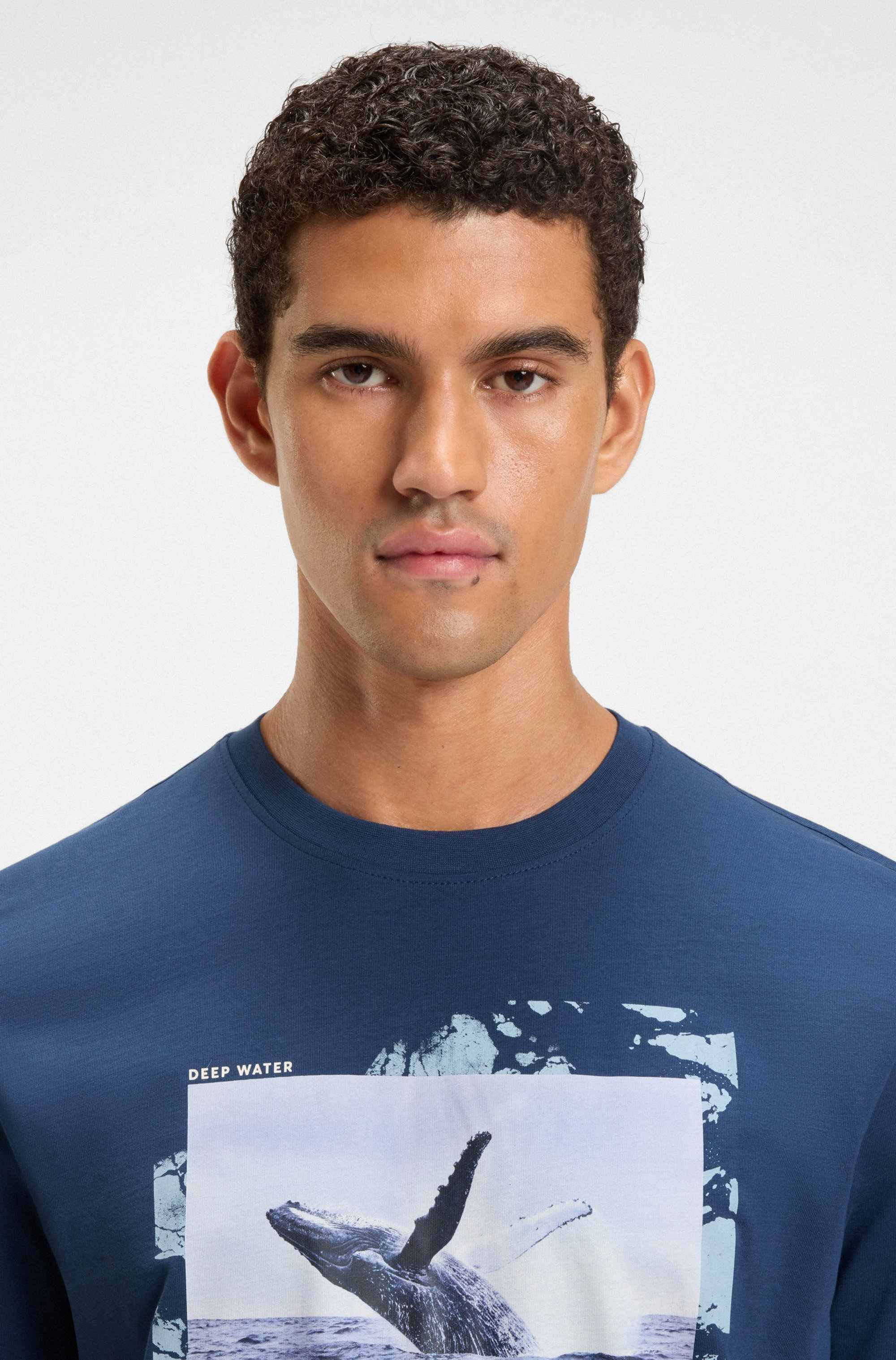 Cotton-jersey T-shirt with photographic print