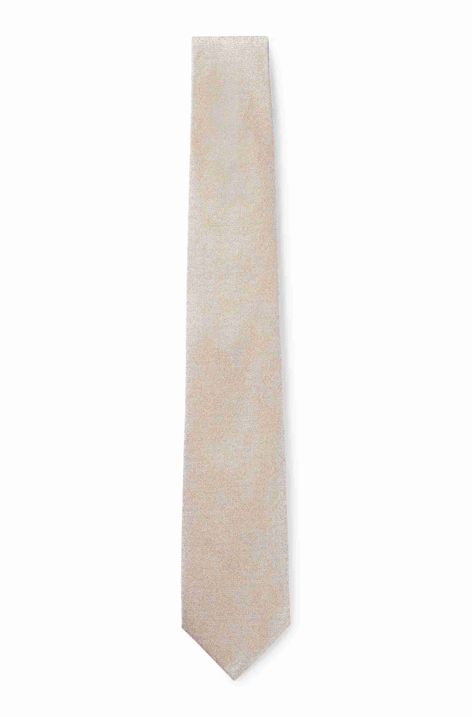 Silk tie with jacquard structure