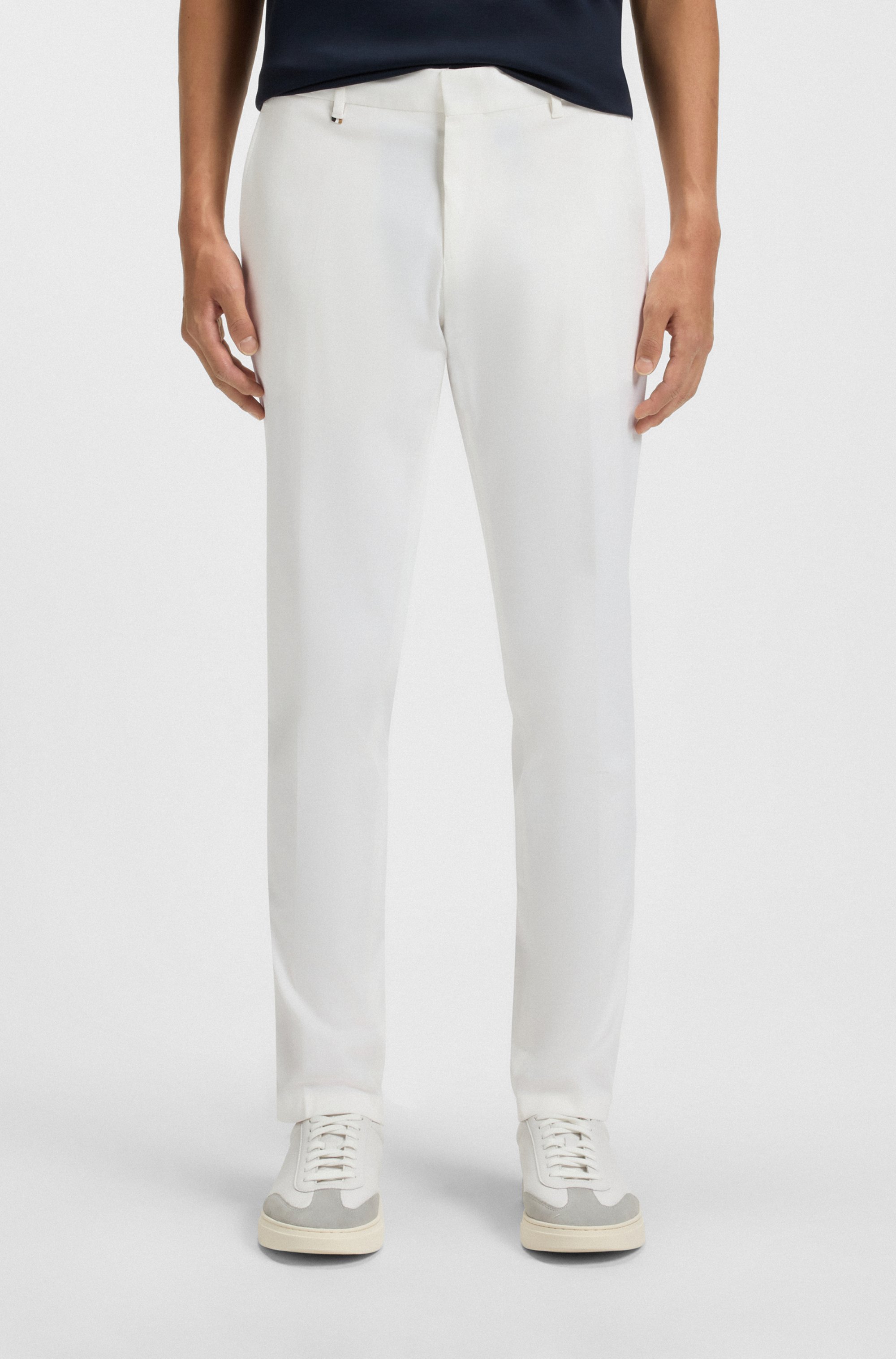 Formal trousers in comfort-stretch cotton