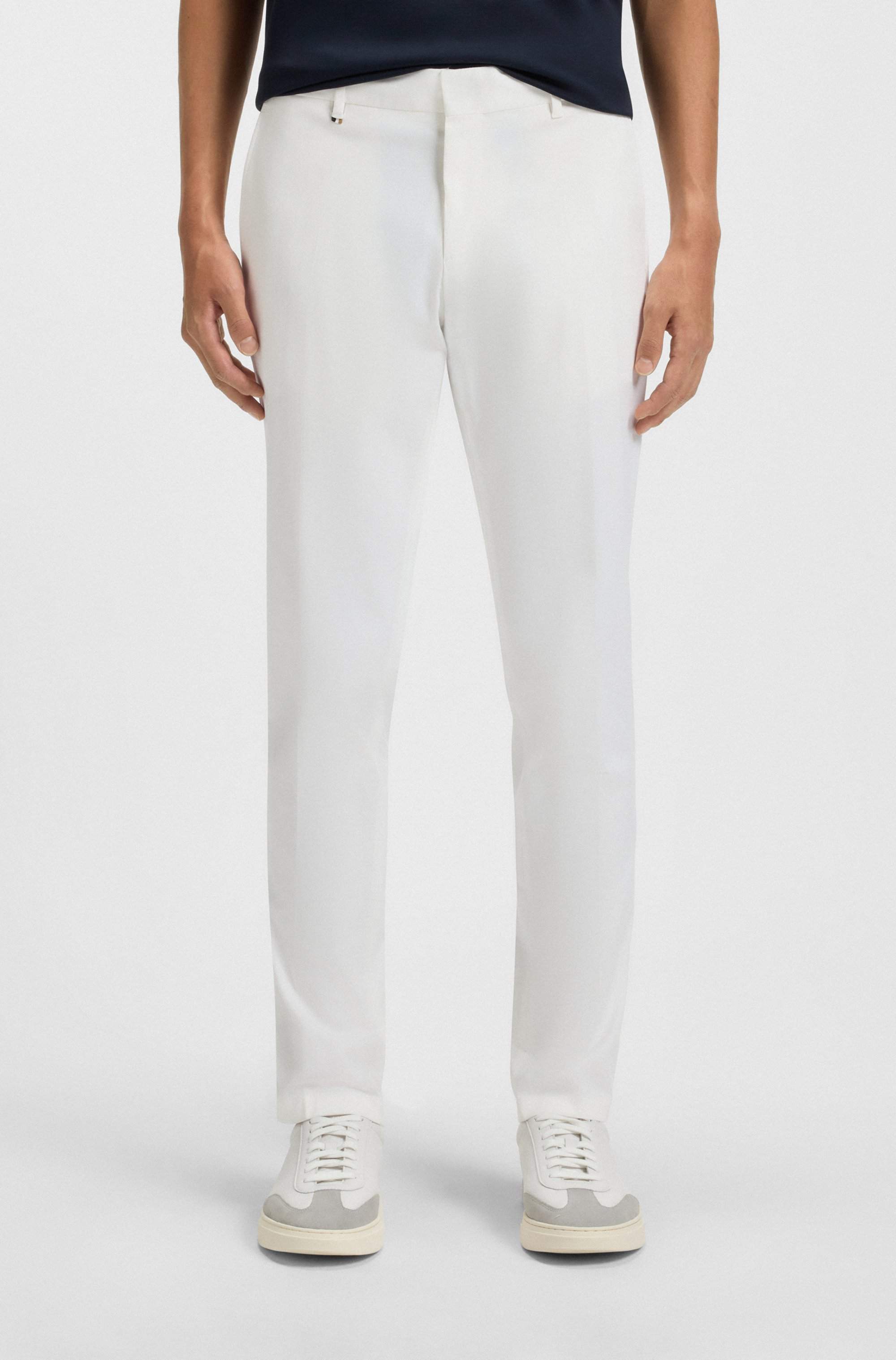 Formal trousers in comfort-stretch cotton