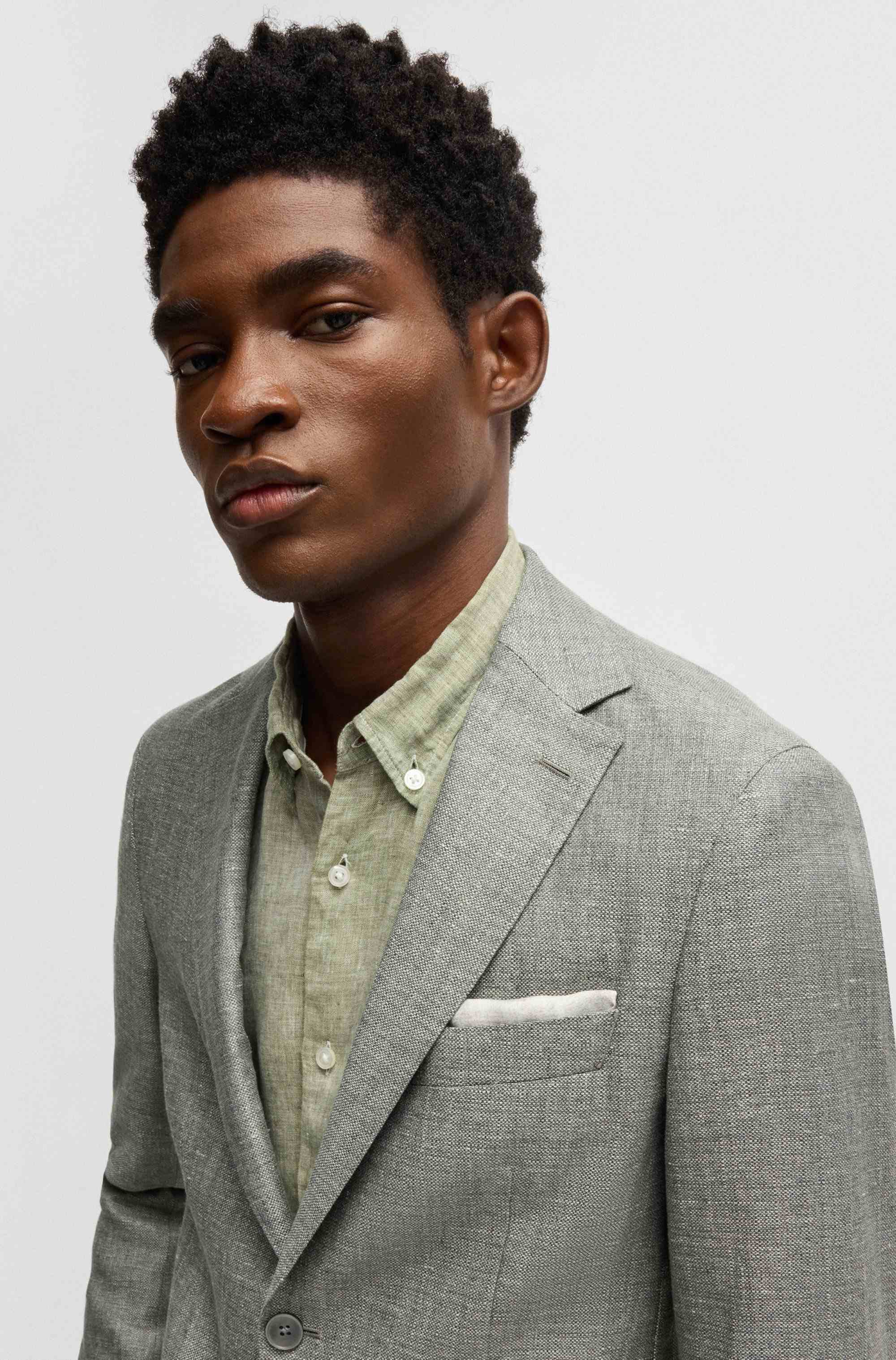Printed pocket square with logo border
