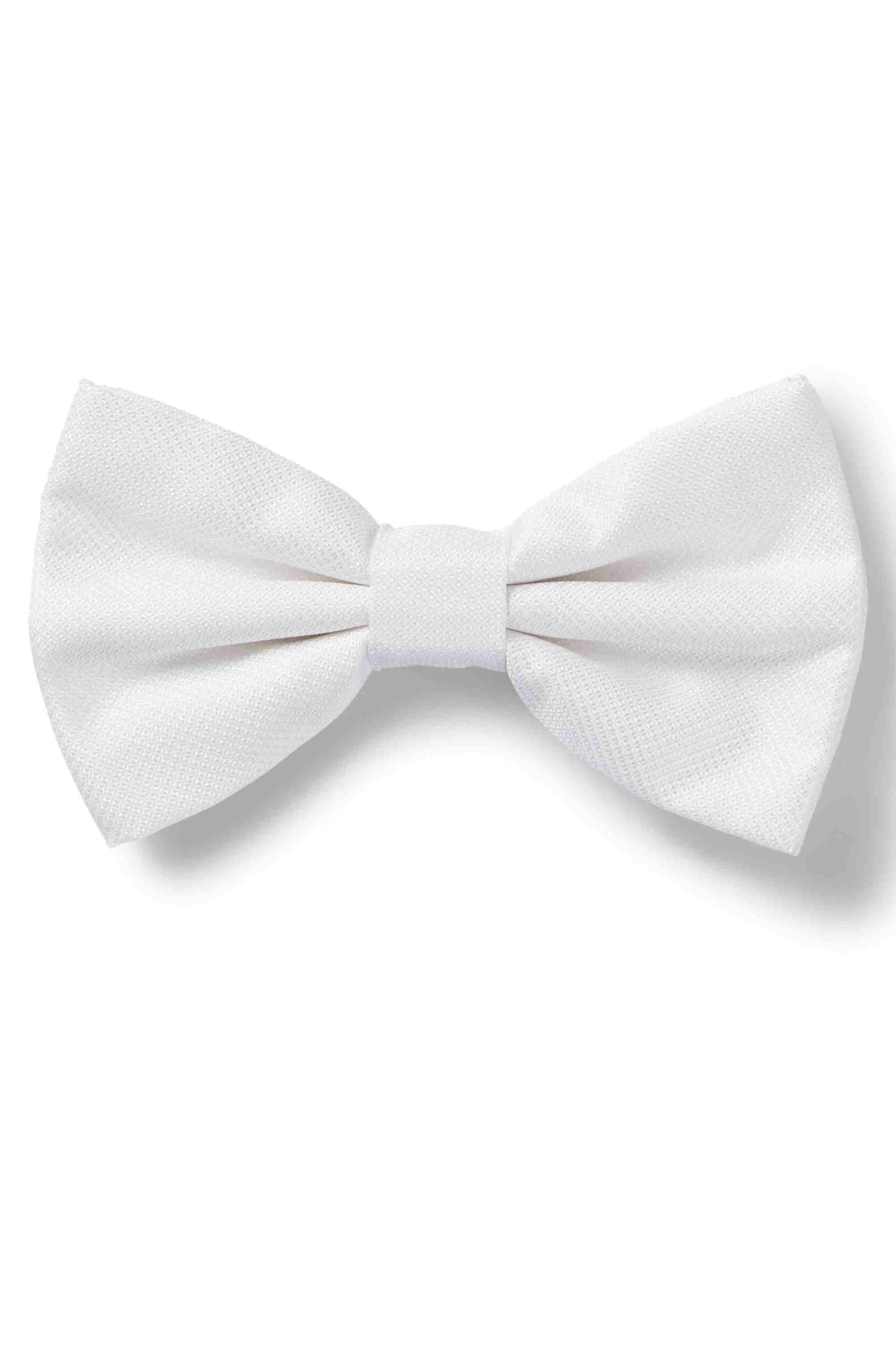 Pre-tied bow tie with jacquard structure