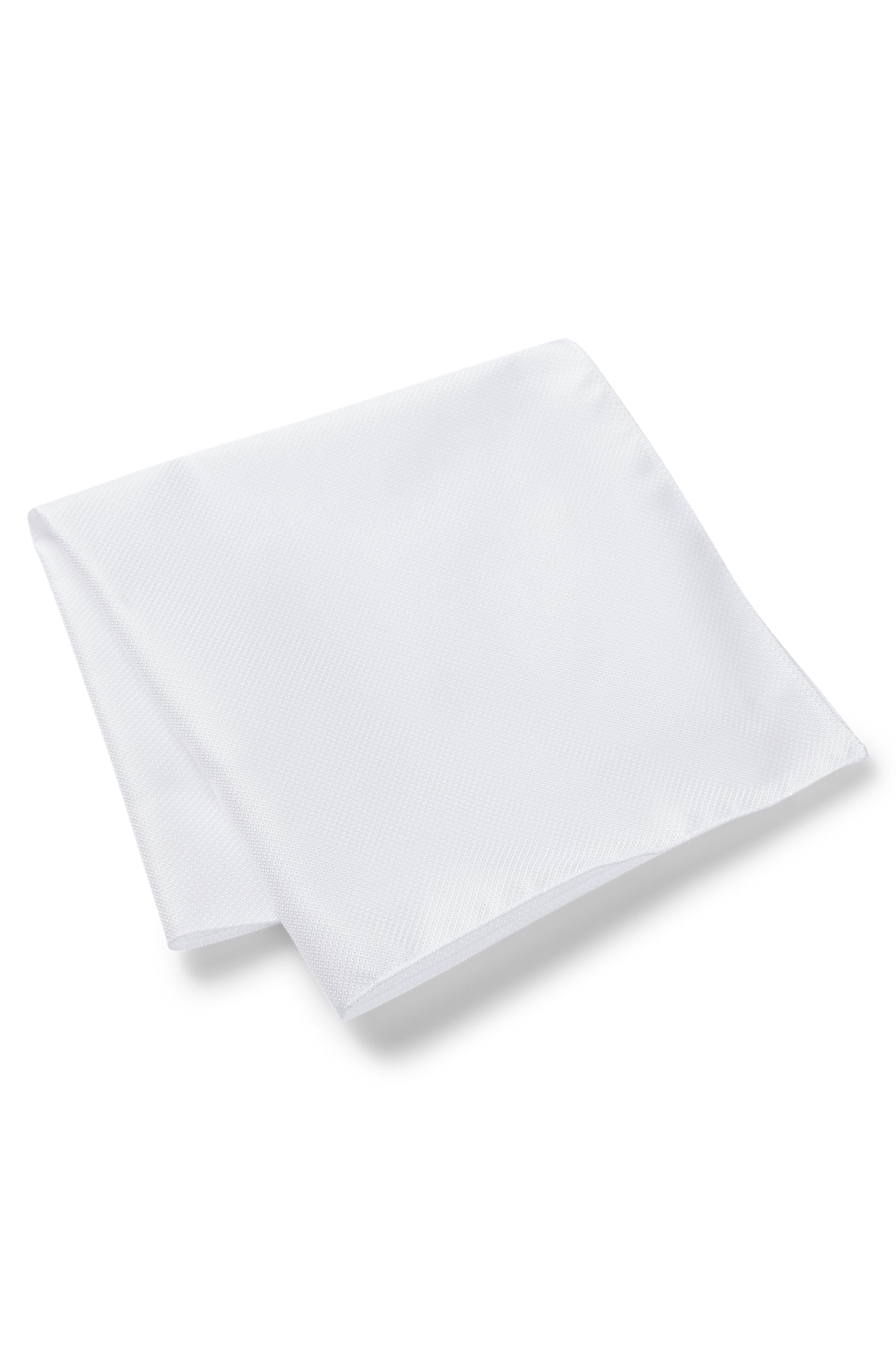 Italian-made pocket square with jacquard weave