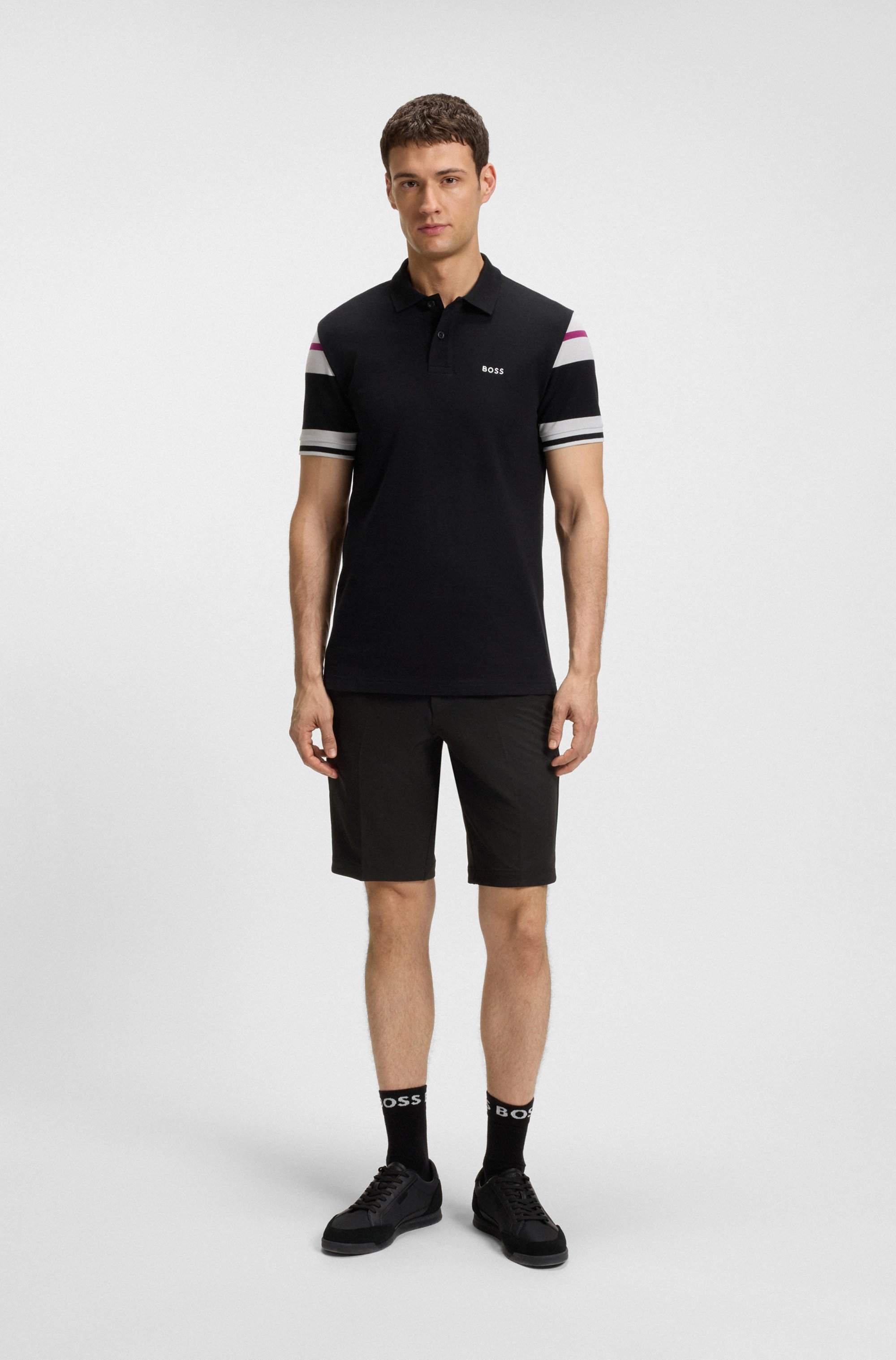 Slim-fit shorts in water-repellent stretch fabric