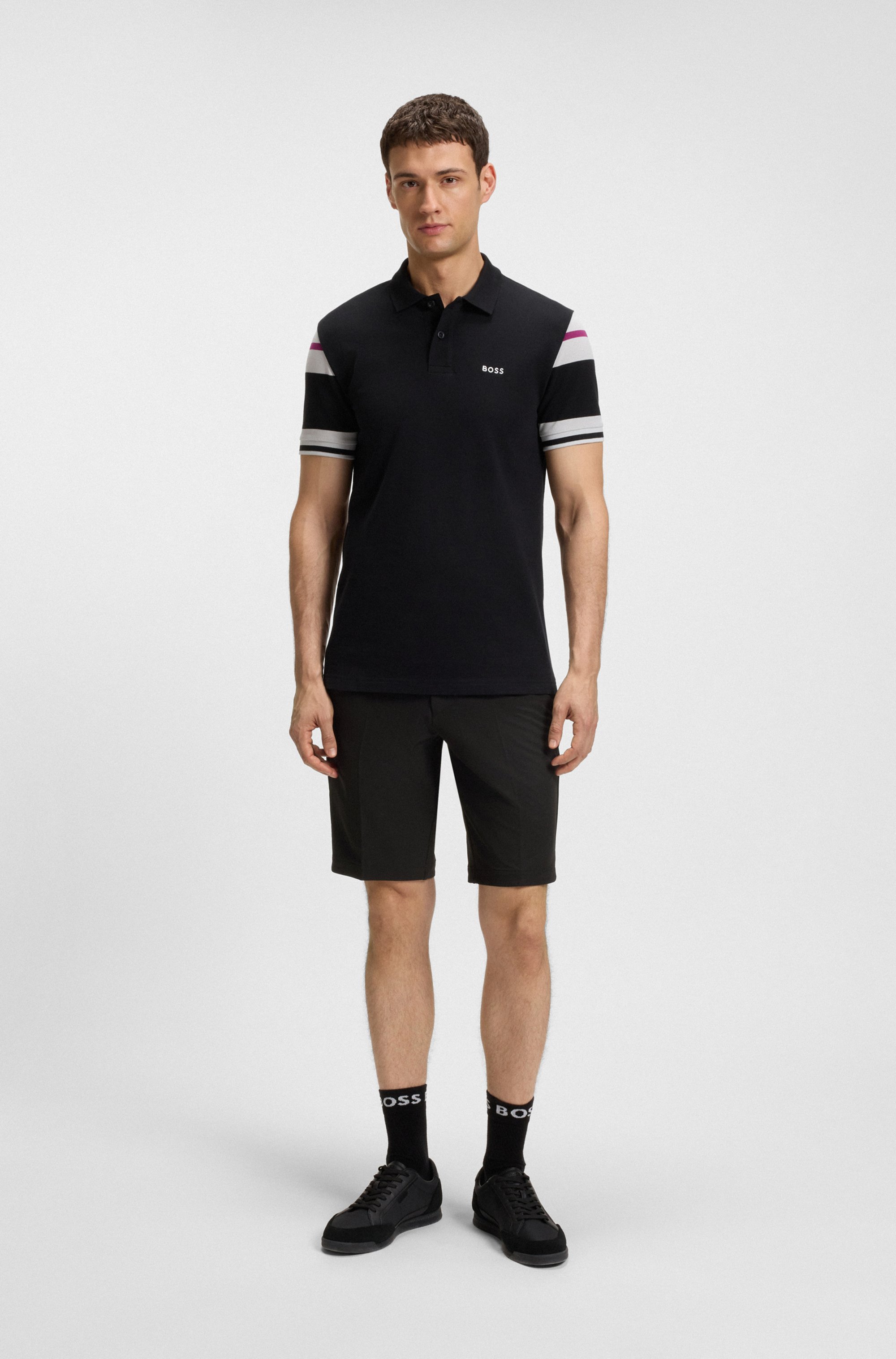 Slim-fit shorts in water-repellent stretch fabric